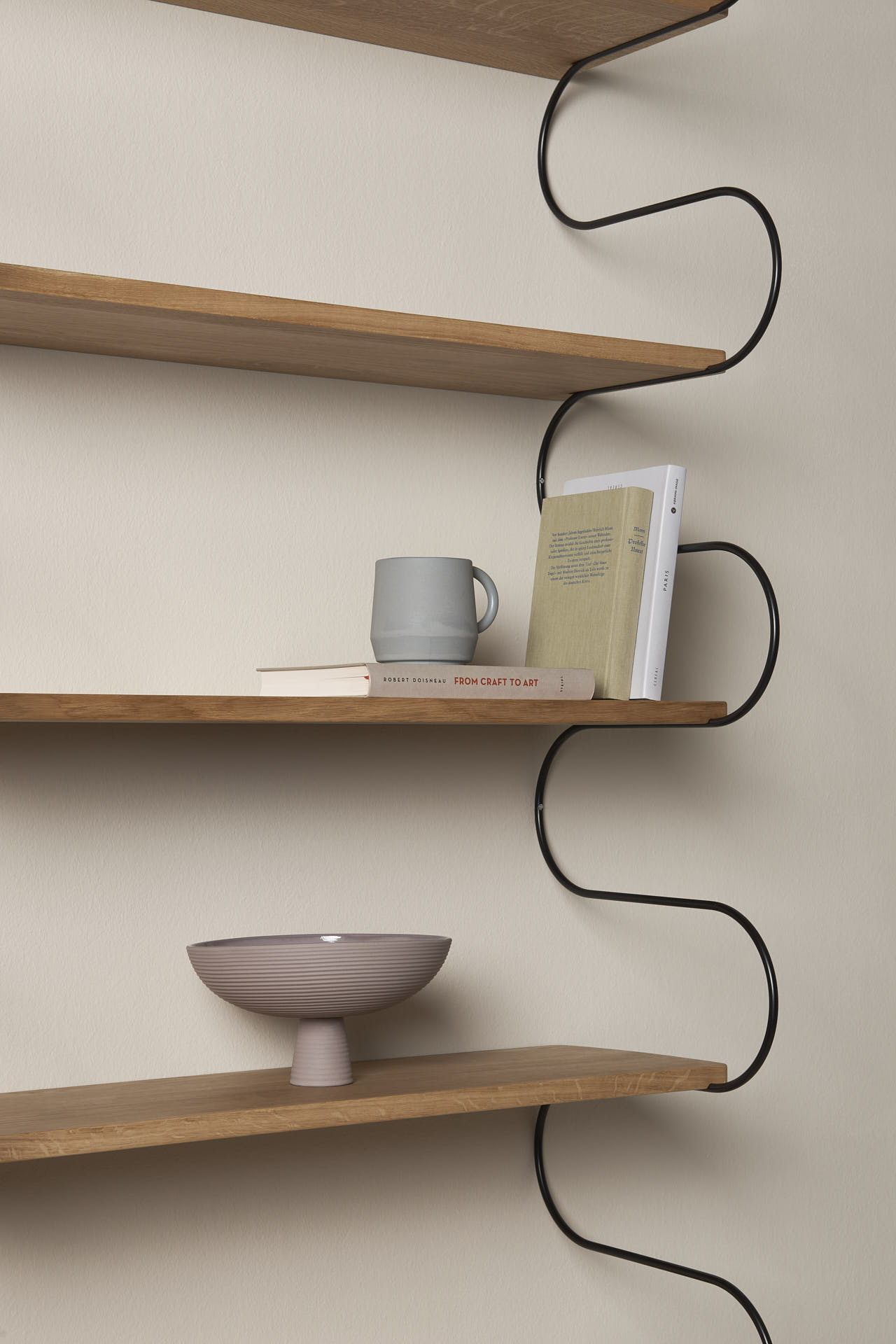 Shelf "ONDA" Large double shelf black