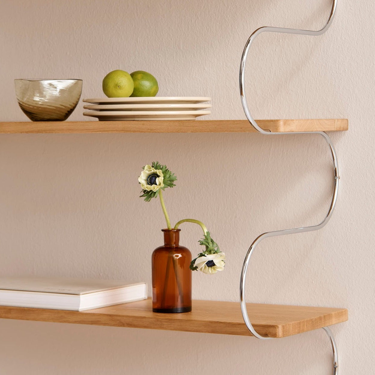 Regal "ONDA" Klein Doppelregal silber