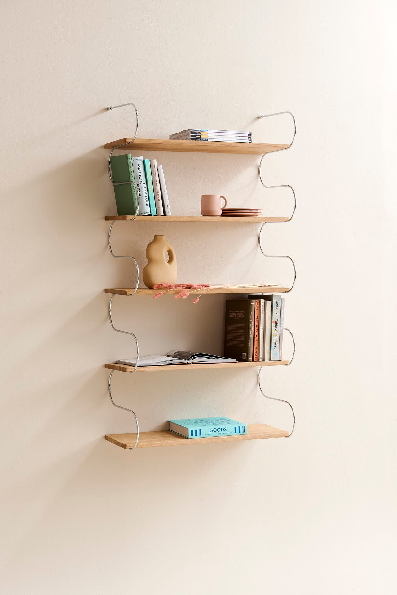 Shelf "ONDA" small double shelf silver