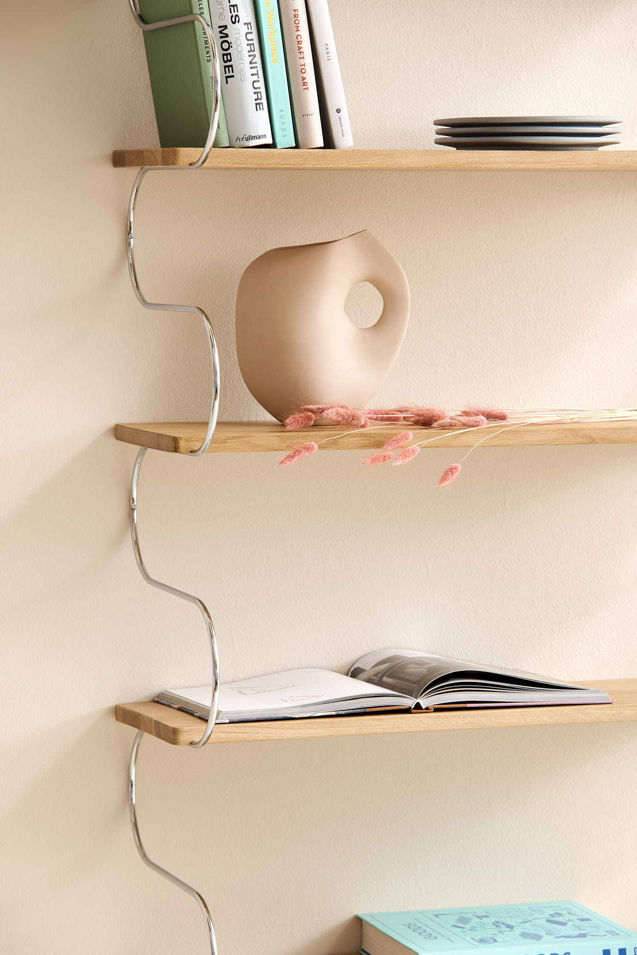 Shelf "ONDA" small silver