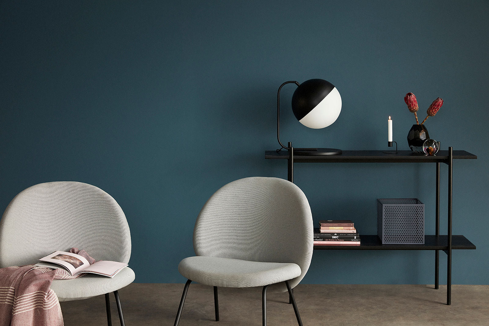 Vase "Facet" Vase Black-Grey Glass