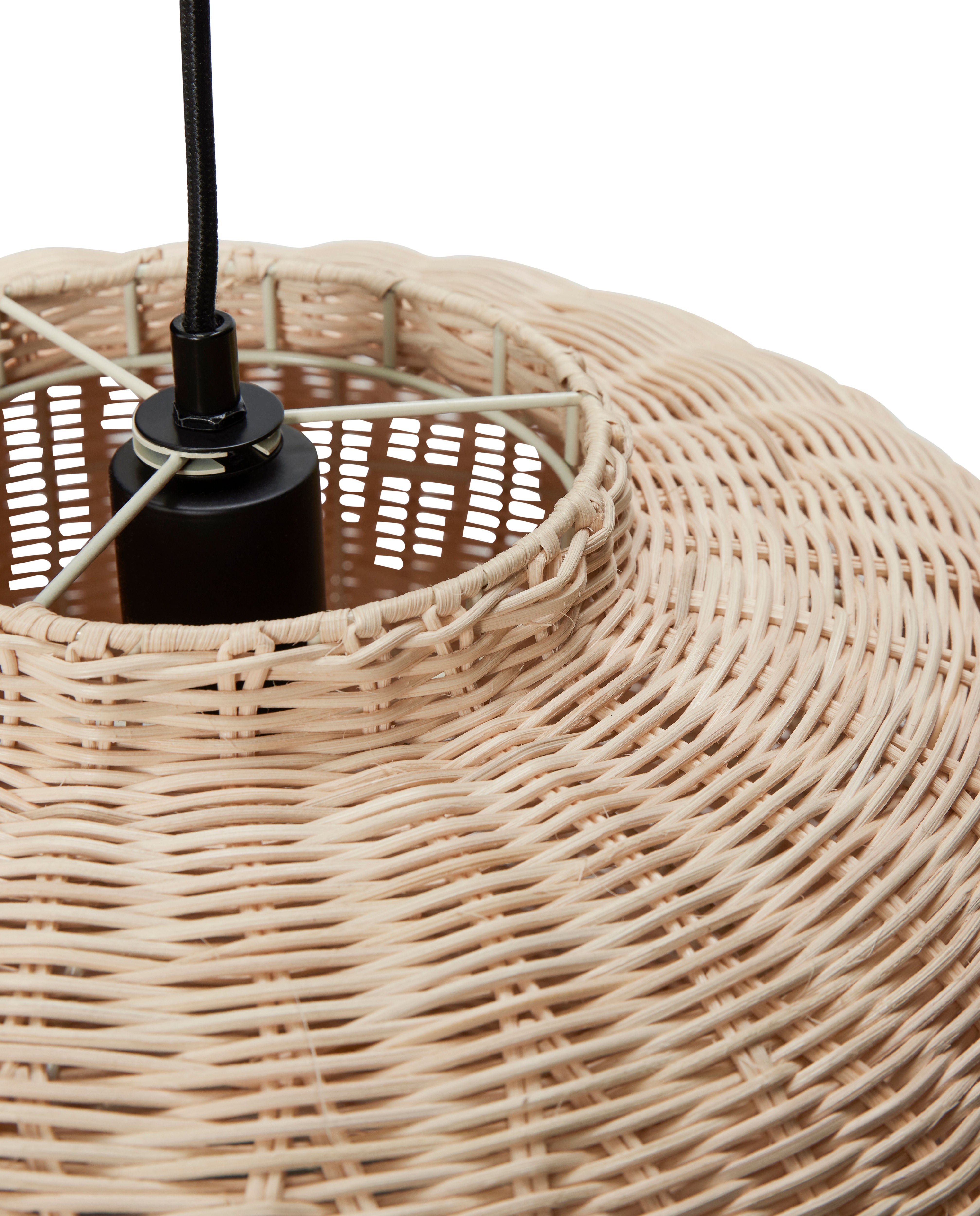 Hanging lamp "Chand" Ellipse natural colors