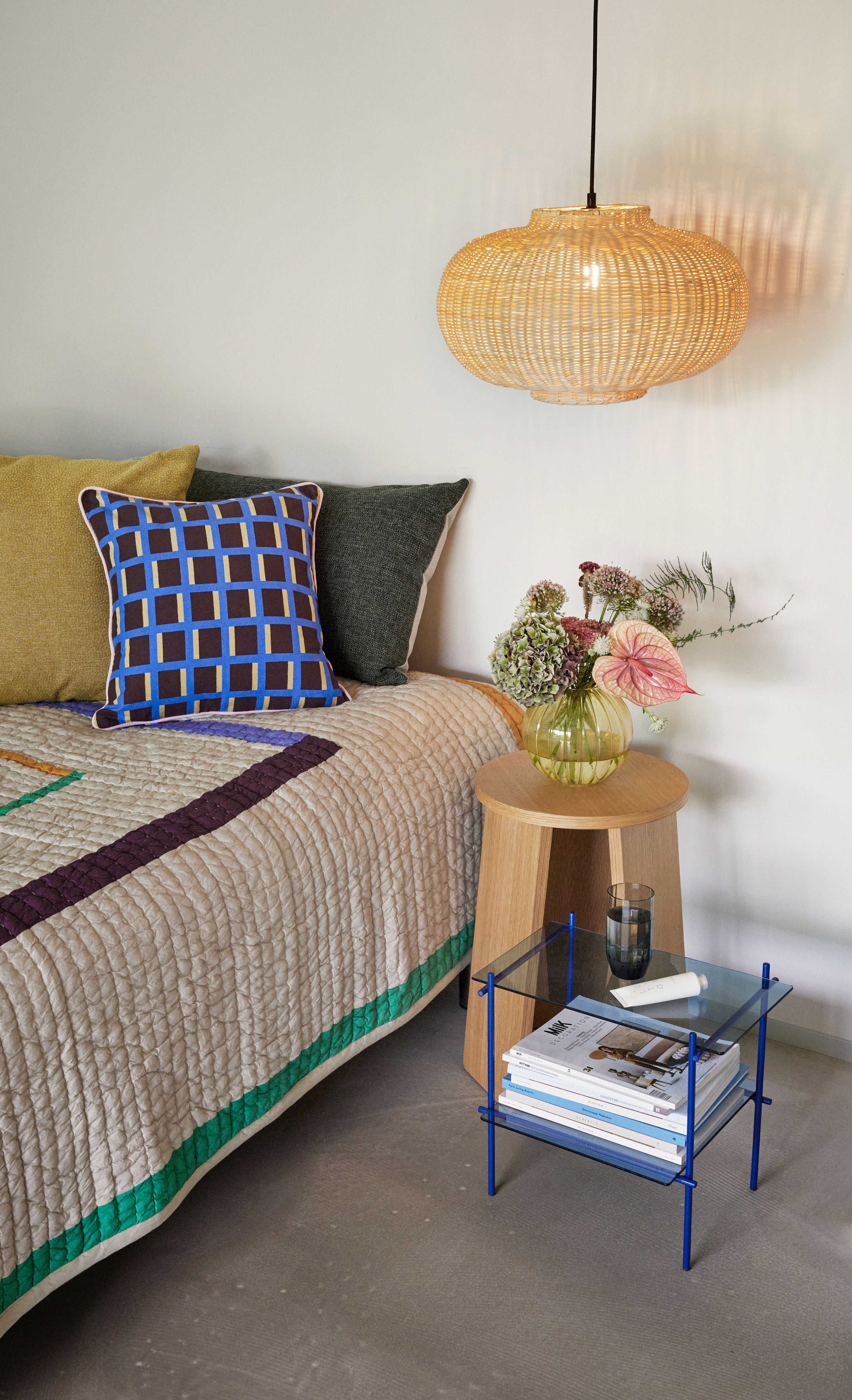 Hängelampe "Chand" Ellipse Naturfarben