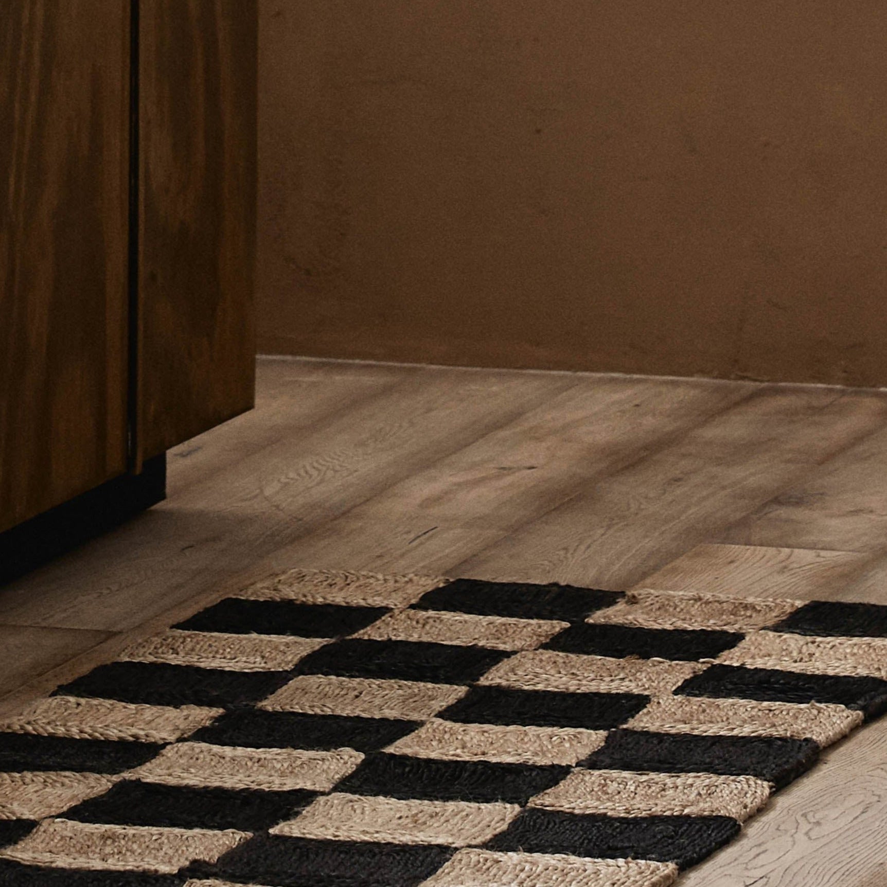 Carpet "Nanea" 200x70 Jute Black