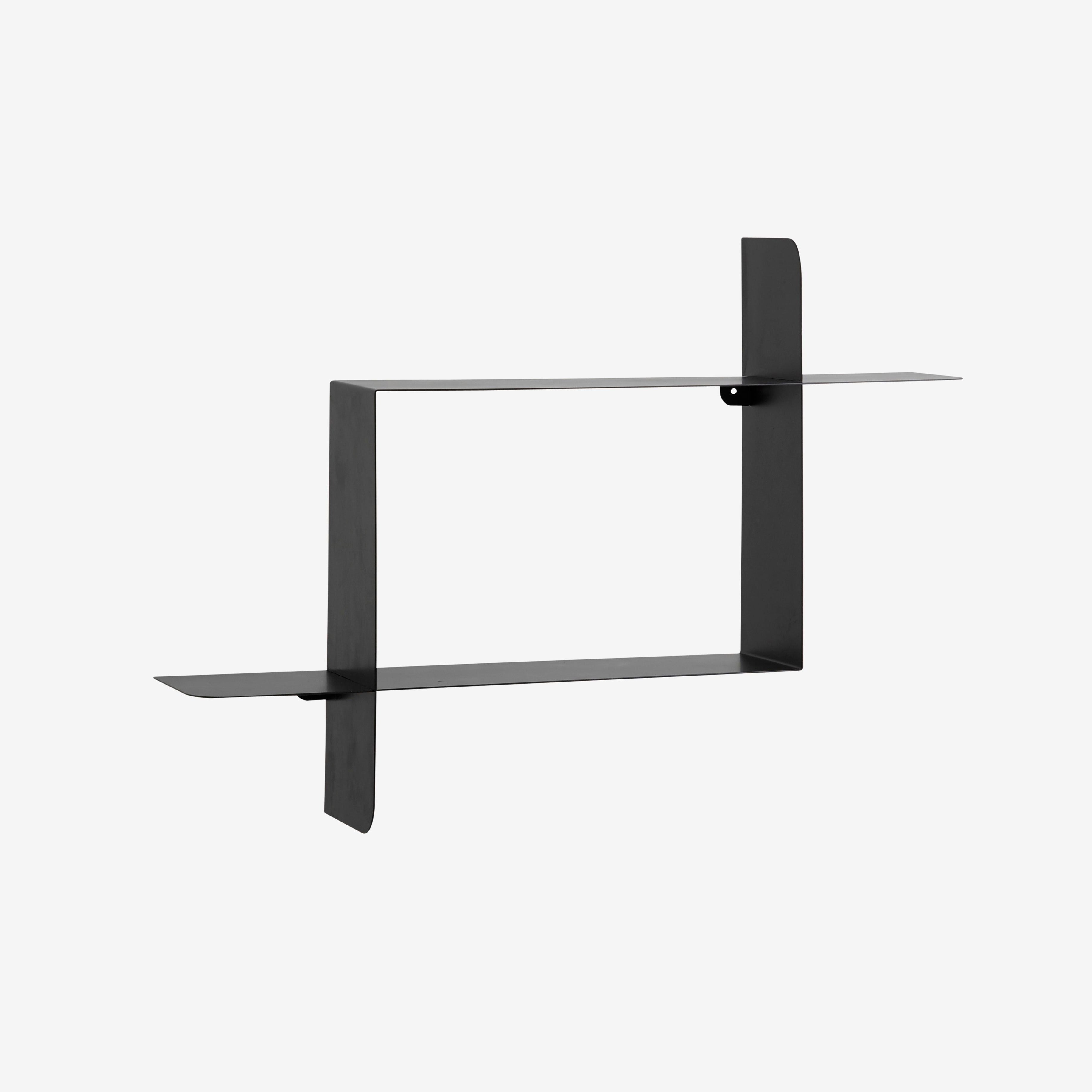 MOCA Wandregal Schwarz Eisen Minimalistisch