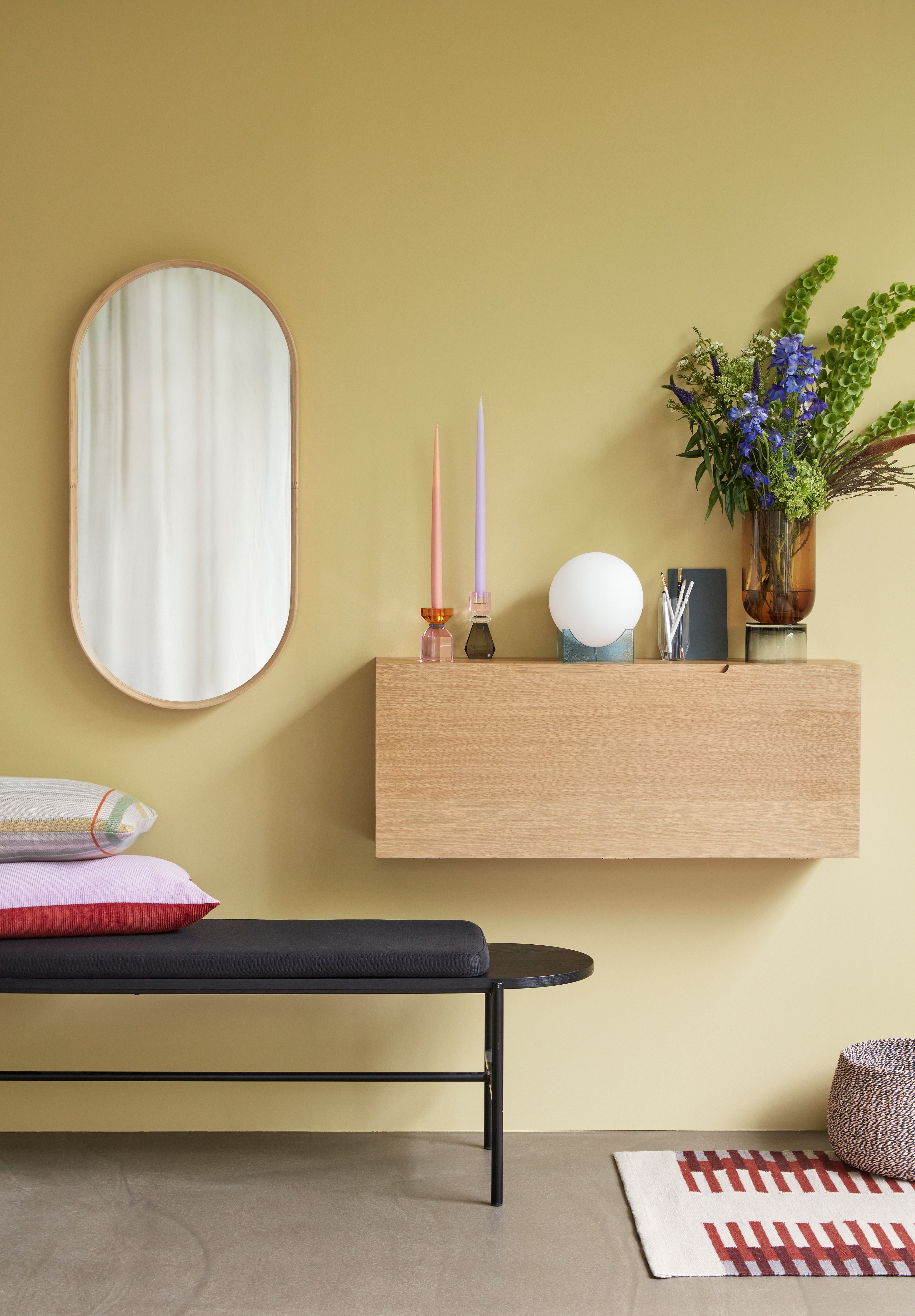 Kerzenhalter "Gem" Orange/Rosa Glas