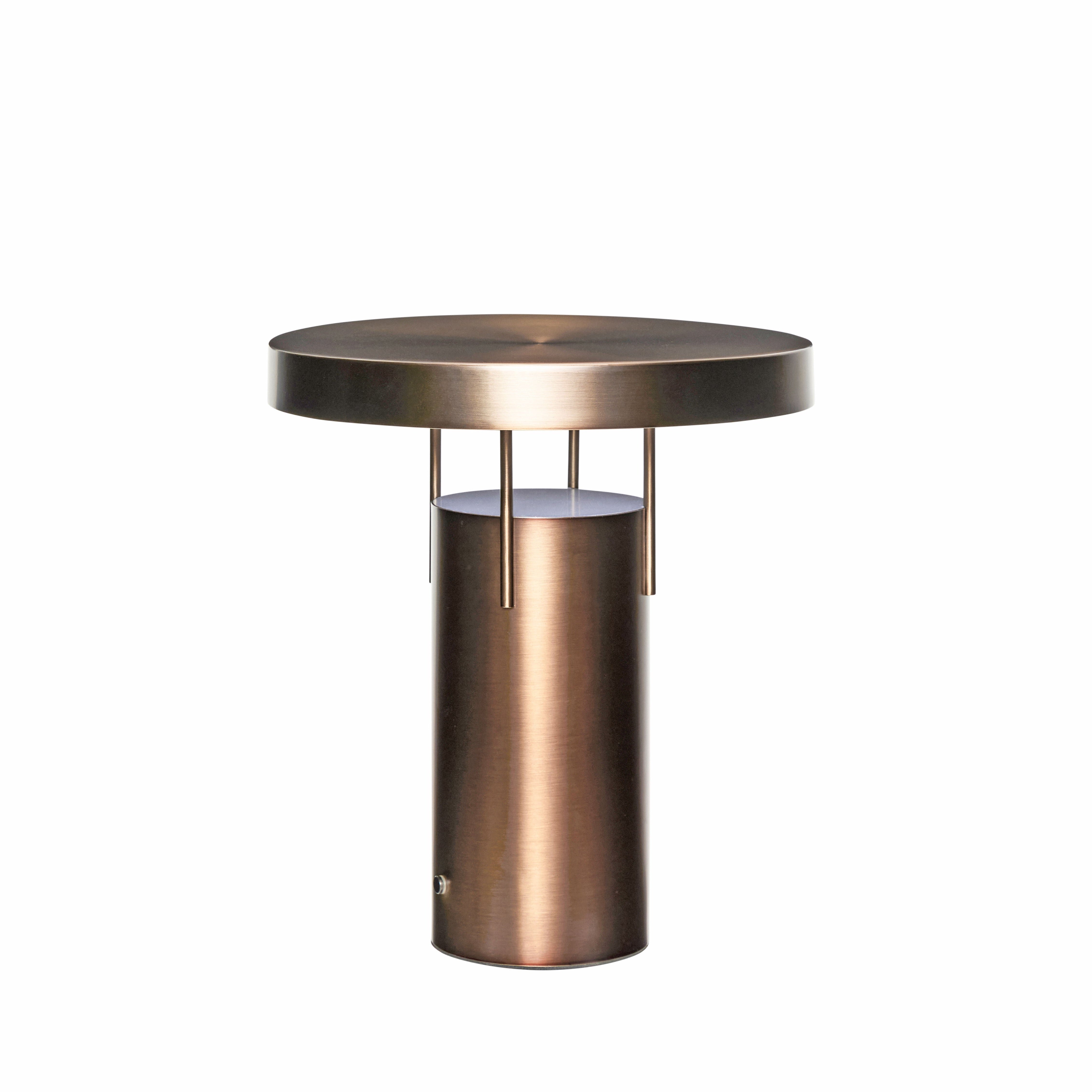 Wiederaufladbare Tischleuchte Brüniertes Messing Touch-Funktion Innen/Außen