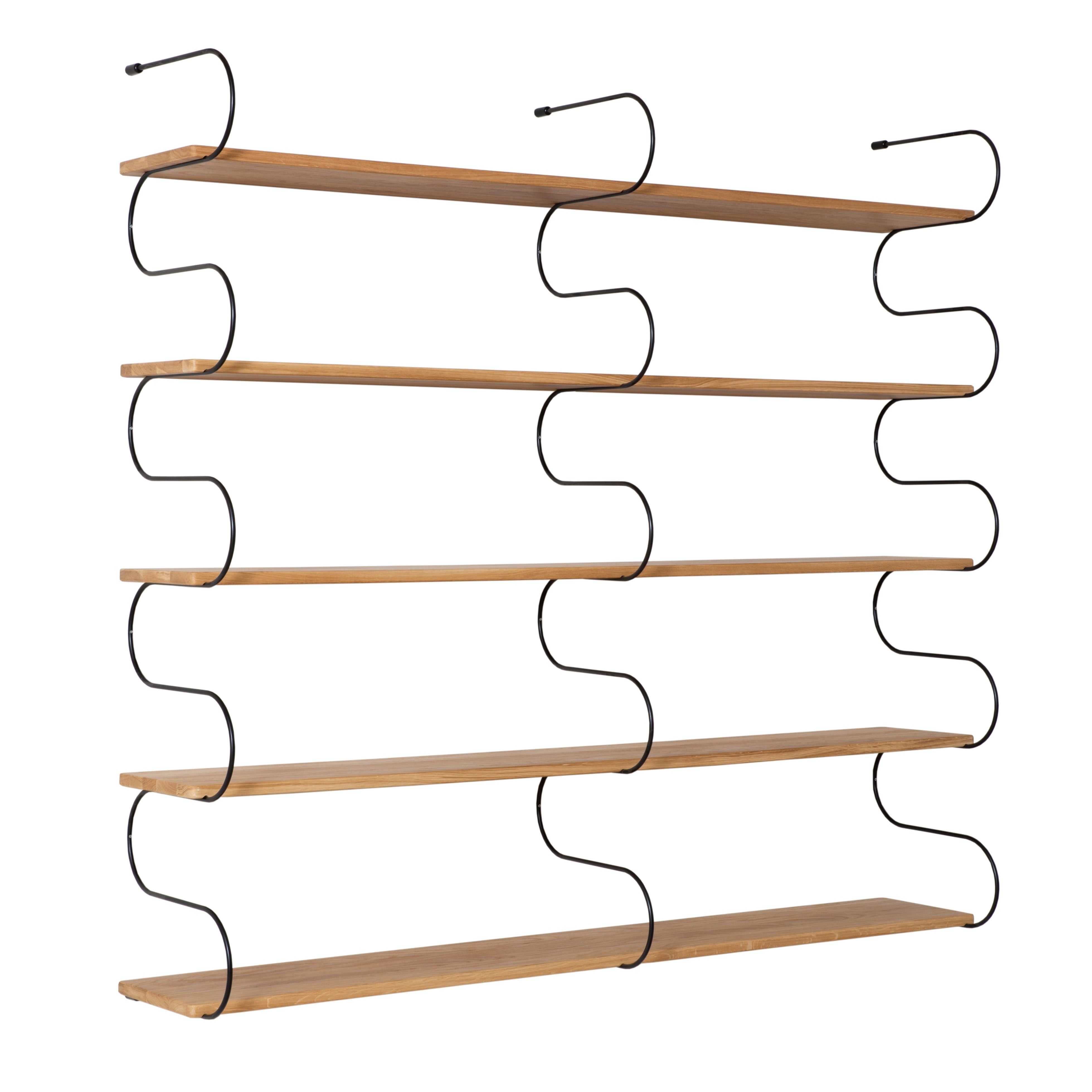 Regal "ONDA" Groß Doppelregal schwarz