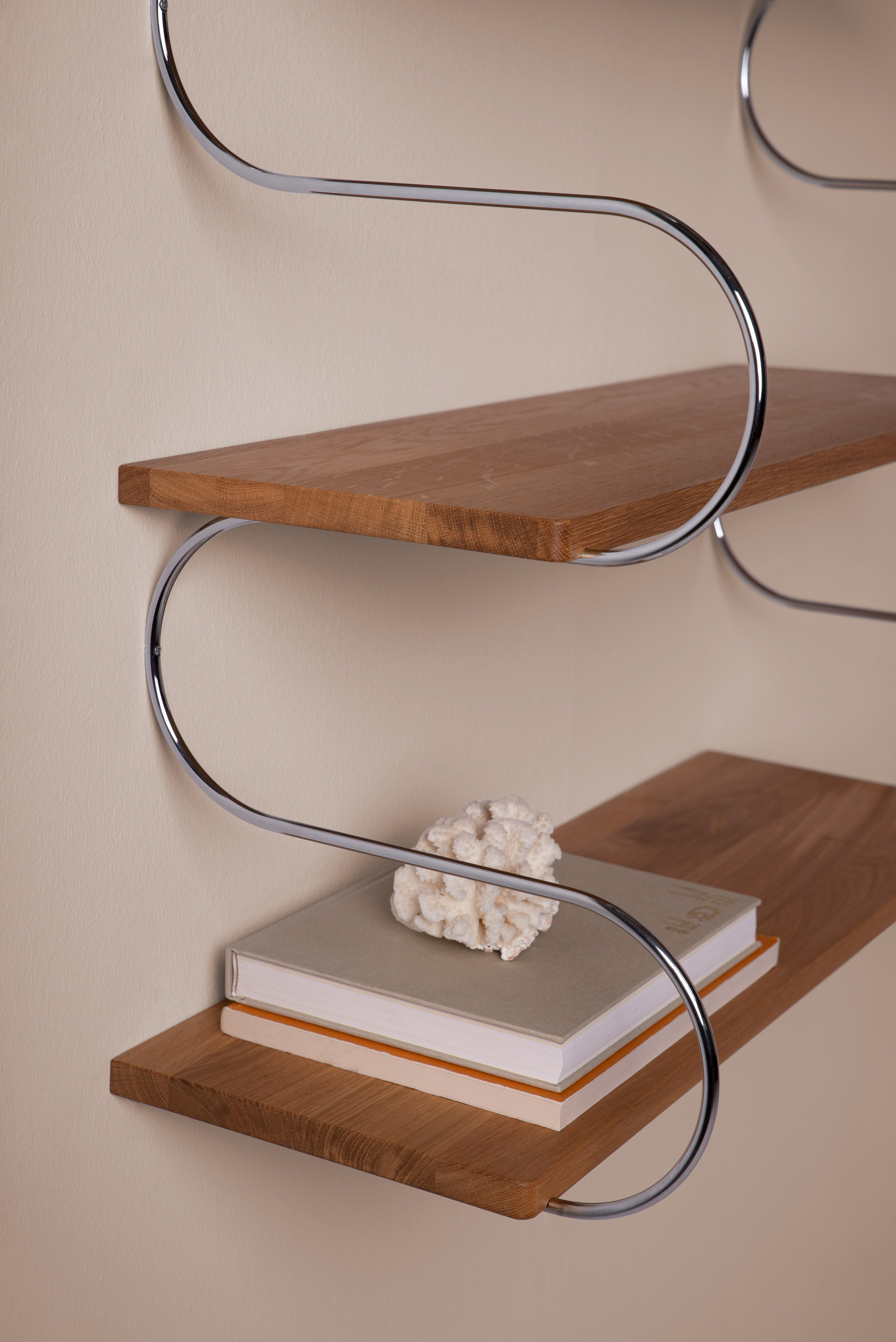 Shelf "ONDA" small silver