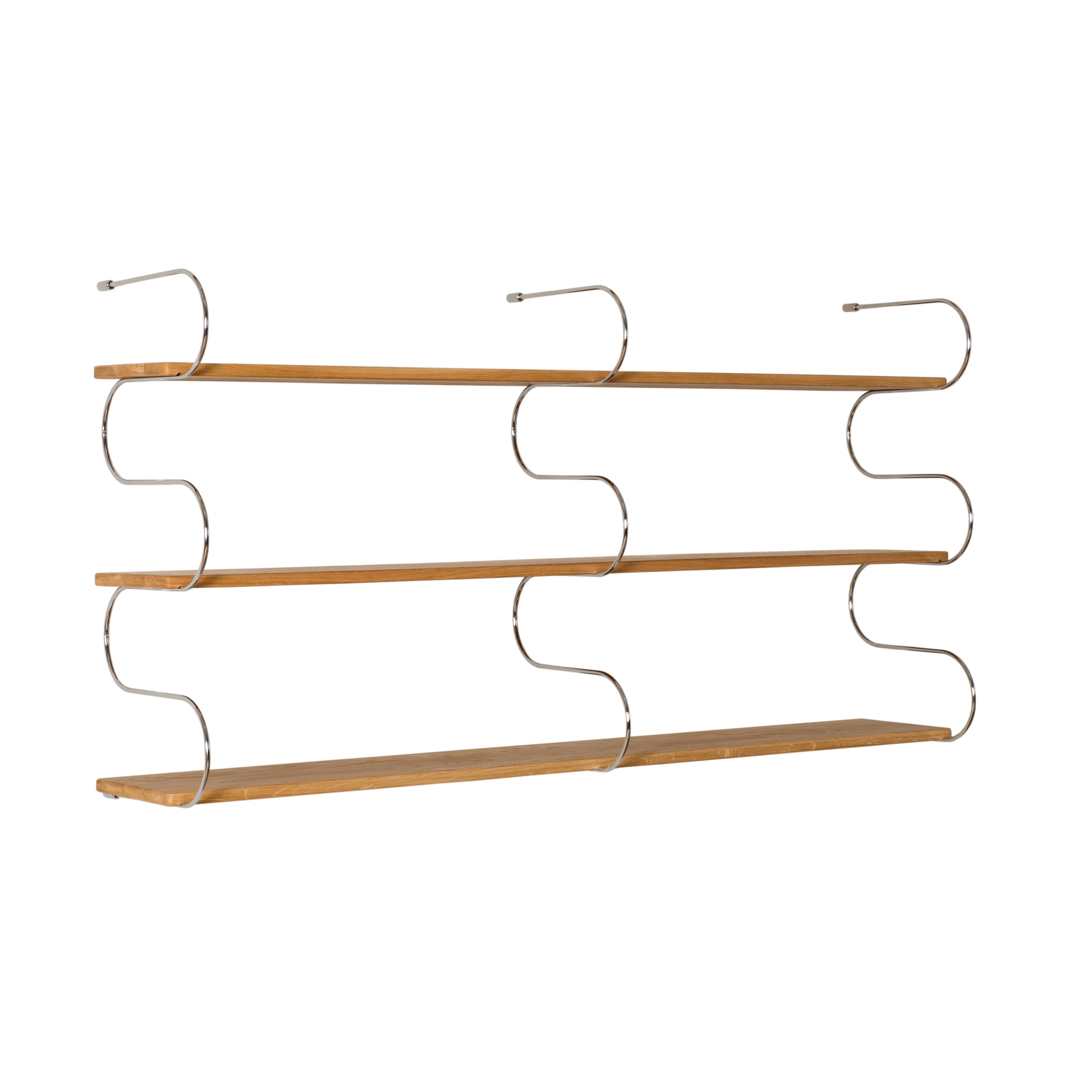 Regal "ONDA" Klein Doppelregal silber