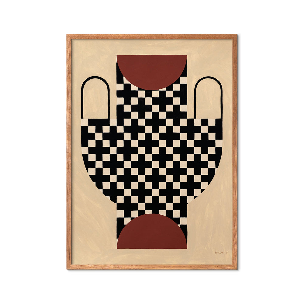 Kunstdruck Vase With Cross Pattern