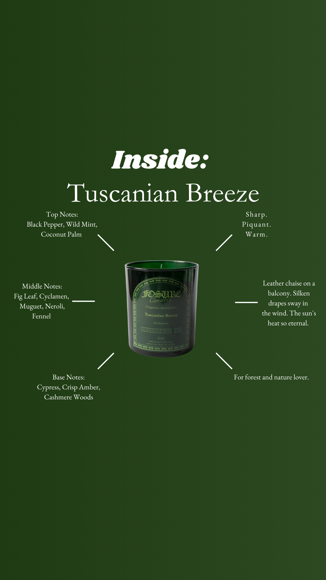 Scented candle "Tuscanian Breeze"