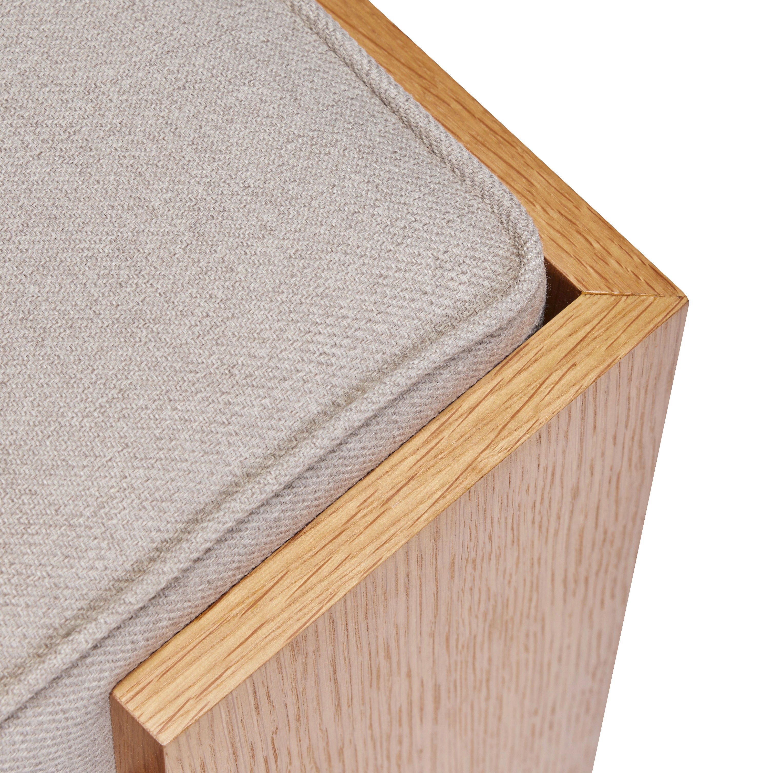 Hocker "Forma" Sandfarben Holz