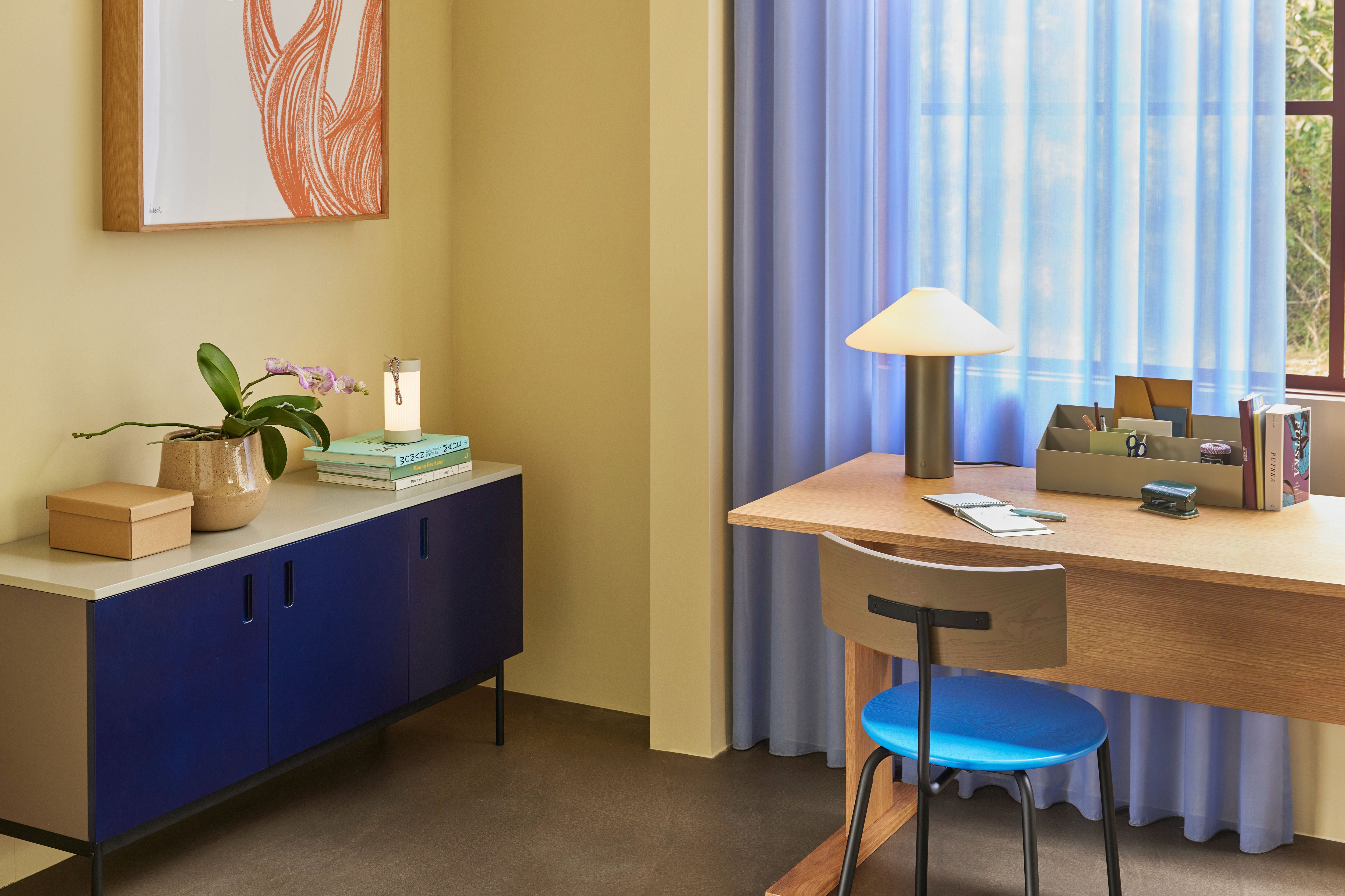 Table lamp "Orbit" dark green glass metal