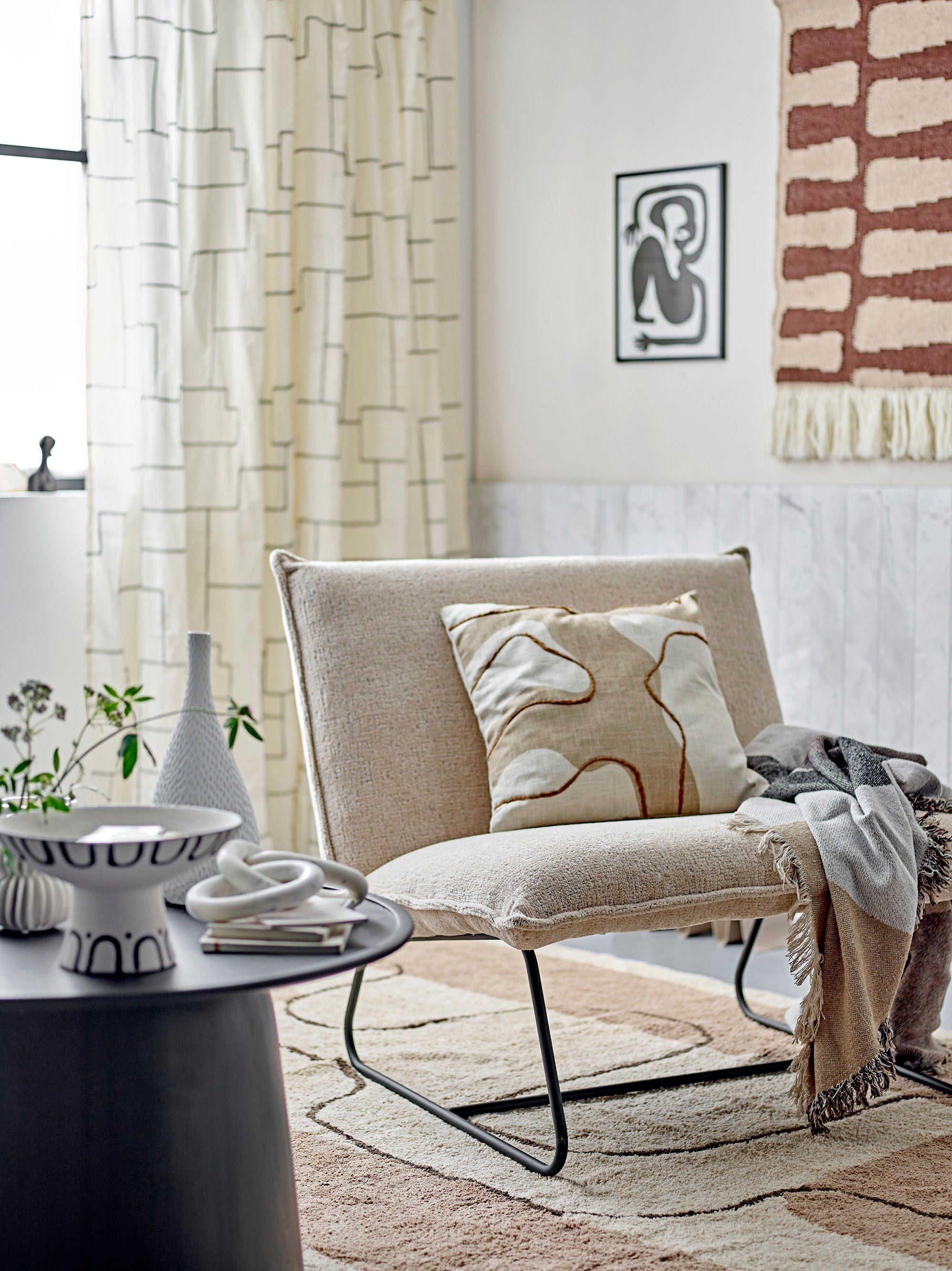 Loungesessel "Cape" Natur Recyceltes Polyester