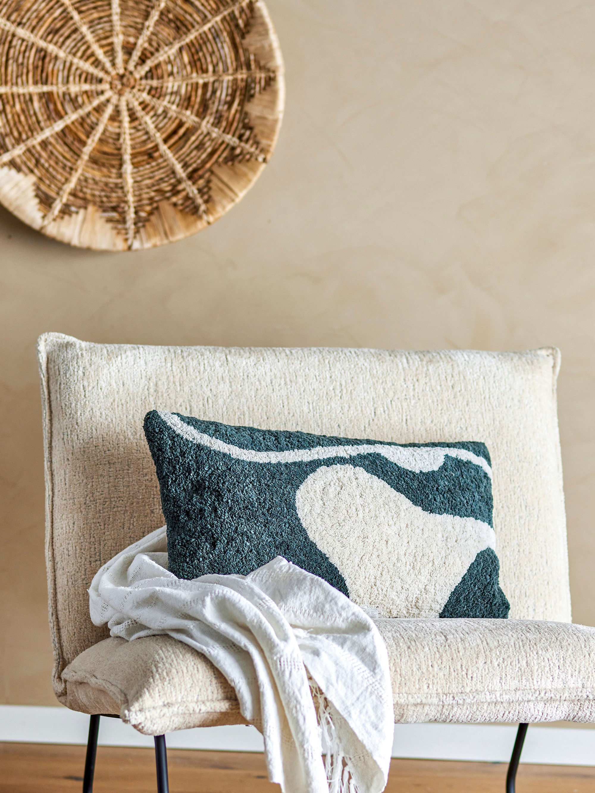 Kissen "Ryton" Schwarz Baumwolle