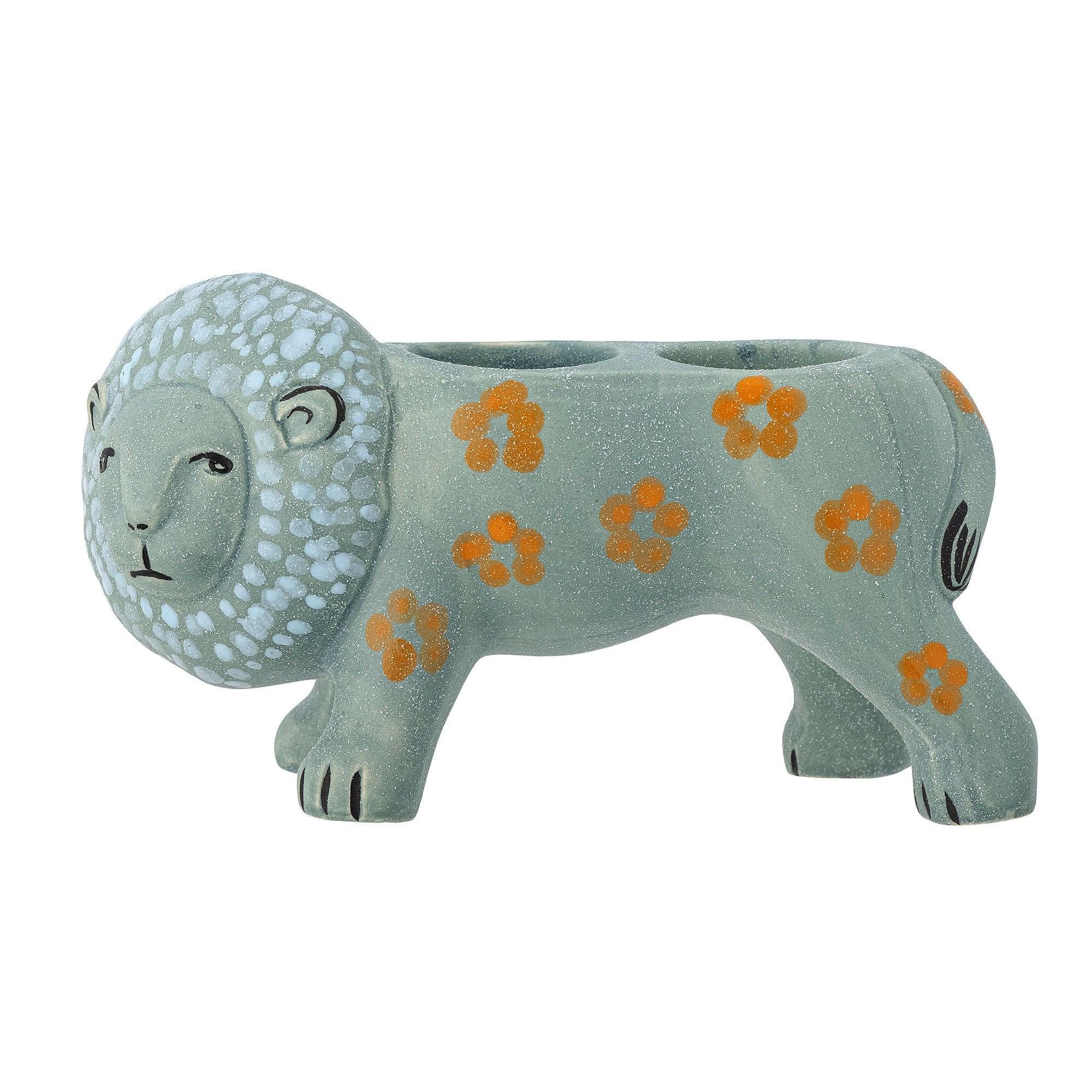 Leander Teelichthalter Bloomingville Blau Steingut