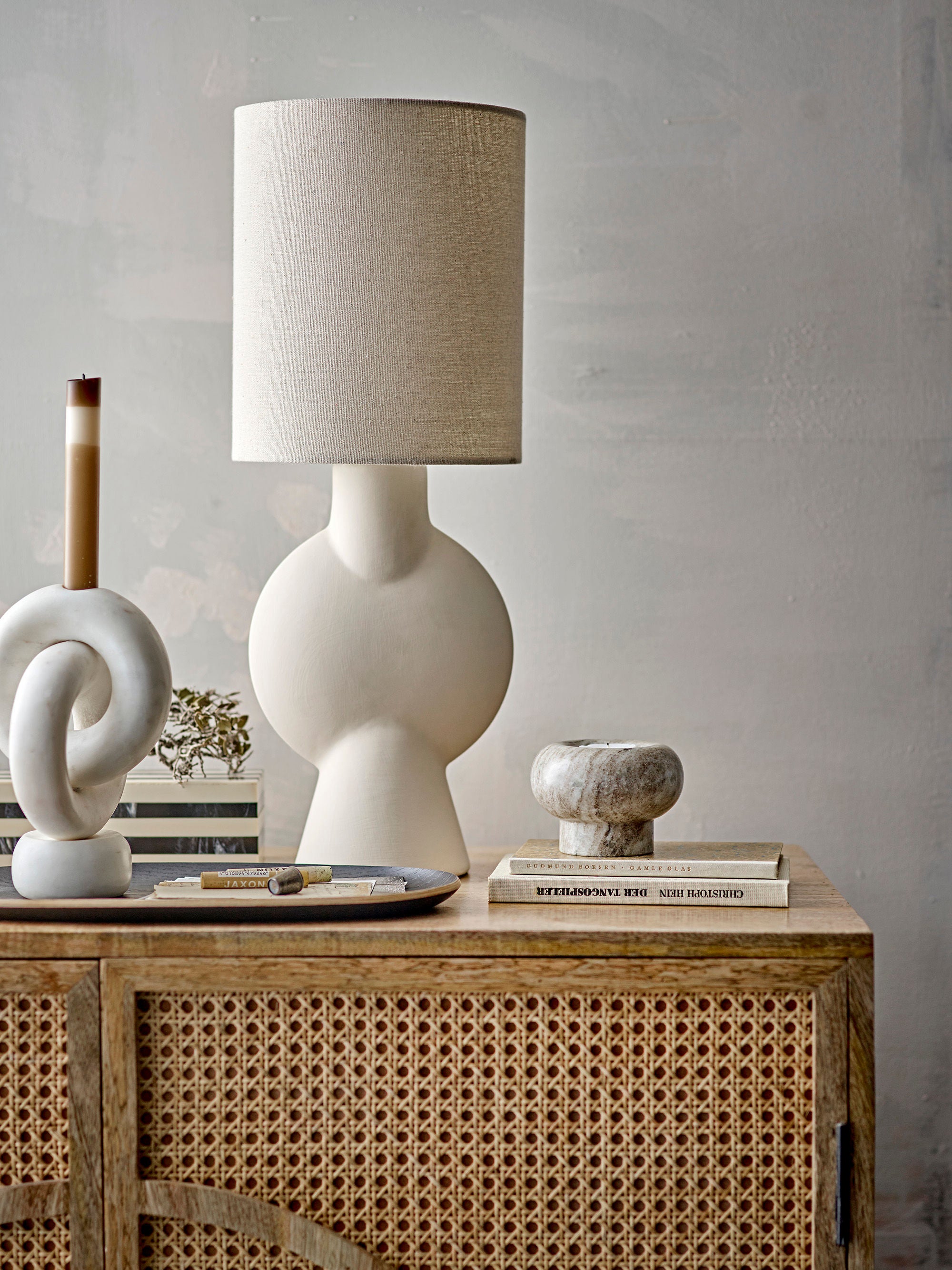 Table lamp "Sergio" natural stoneware