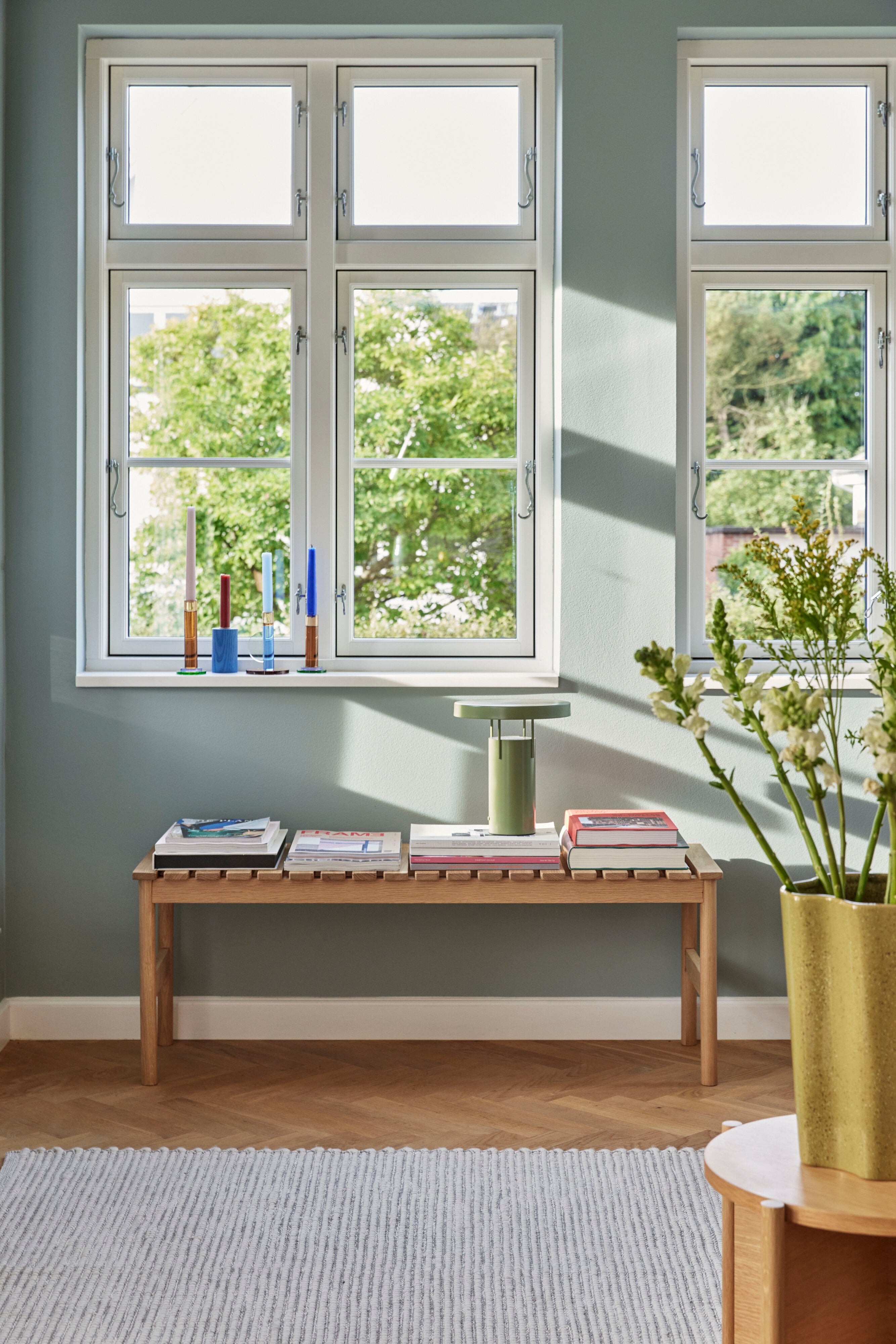 Kerzenständer "Comet" Blau Glas 2er Set