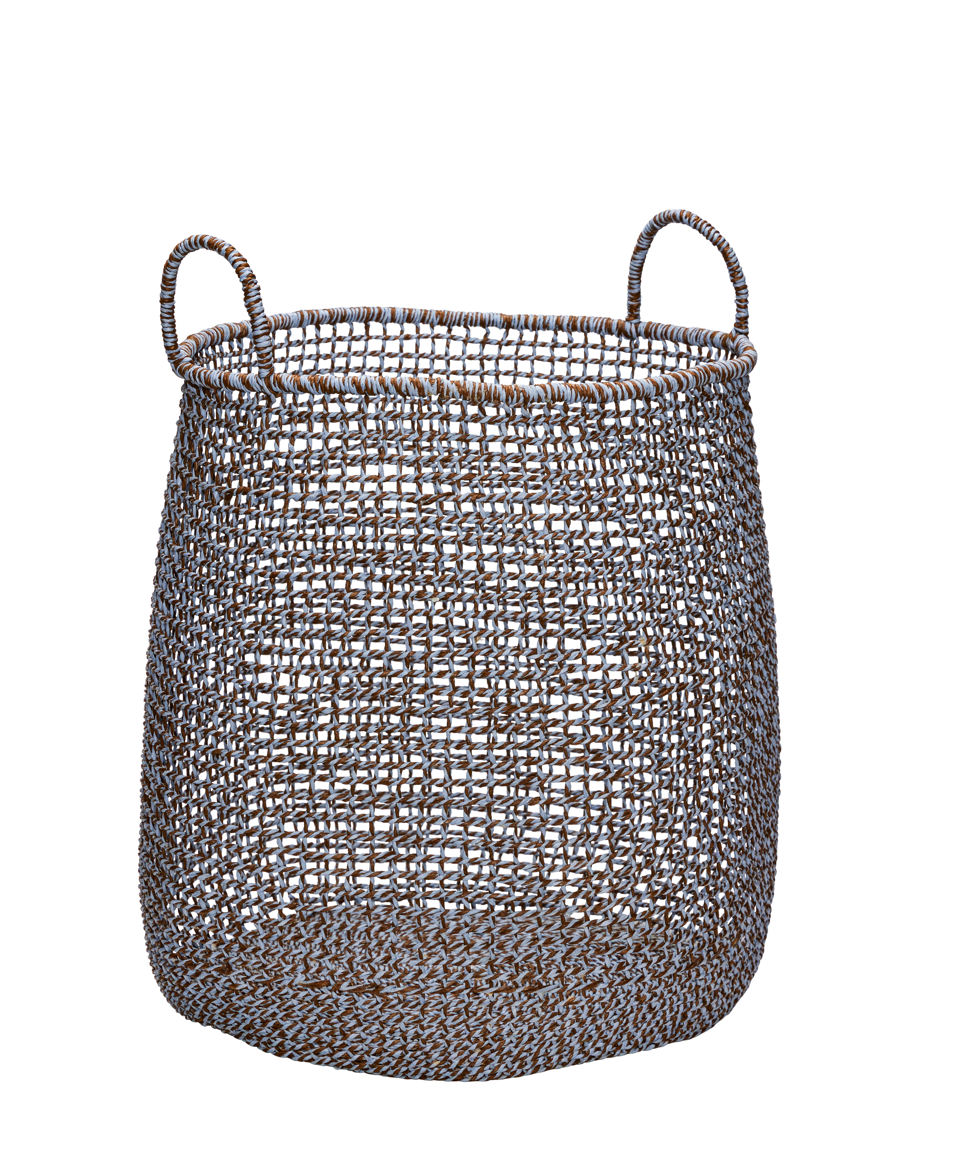 Körbe "Mist" Braun/Blau Handgeflochtene 2er Set