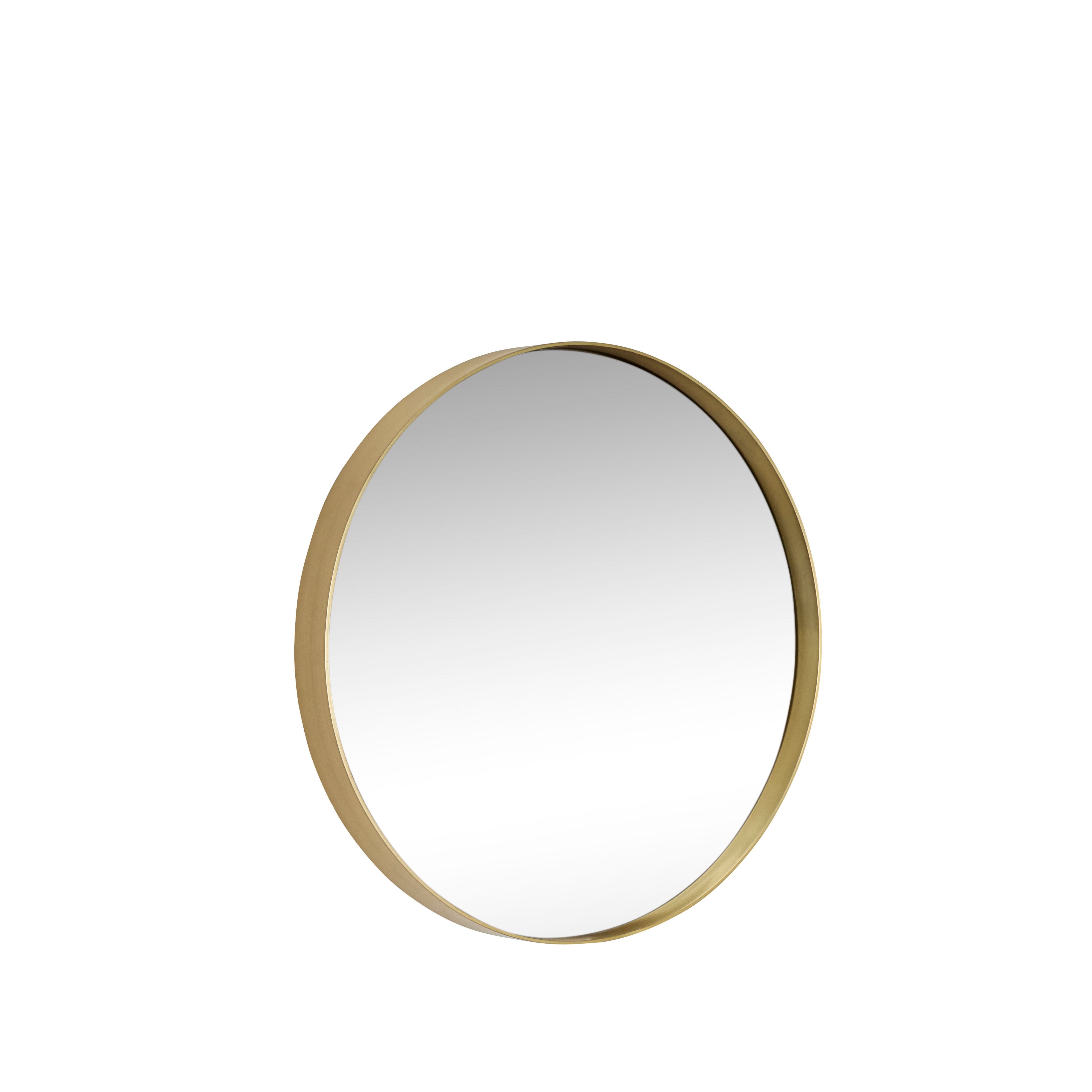 Hübsch Retro Wandspiegel Runde Messingfarben