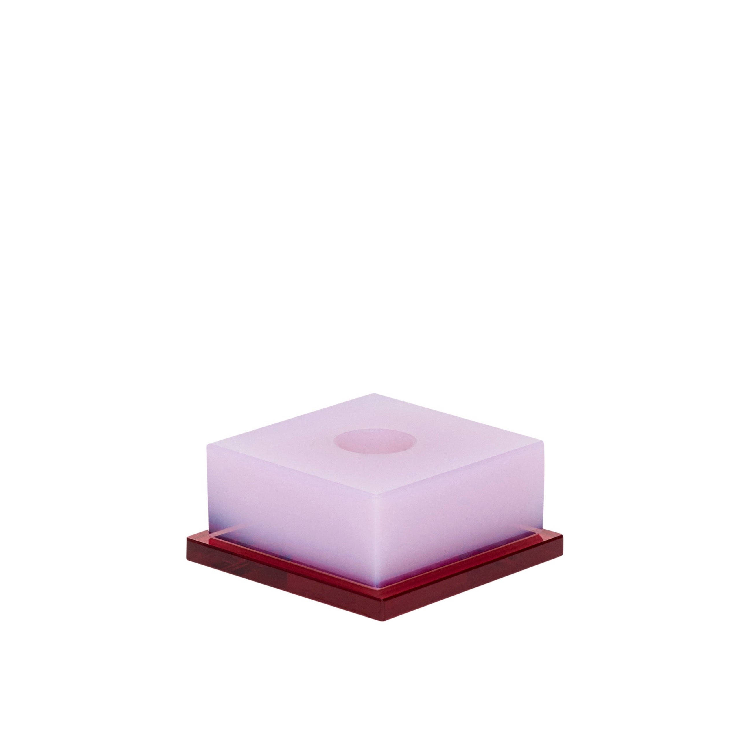 Dust Kerzenhalter Rosa Rot Kristallglas