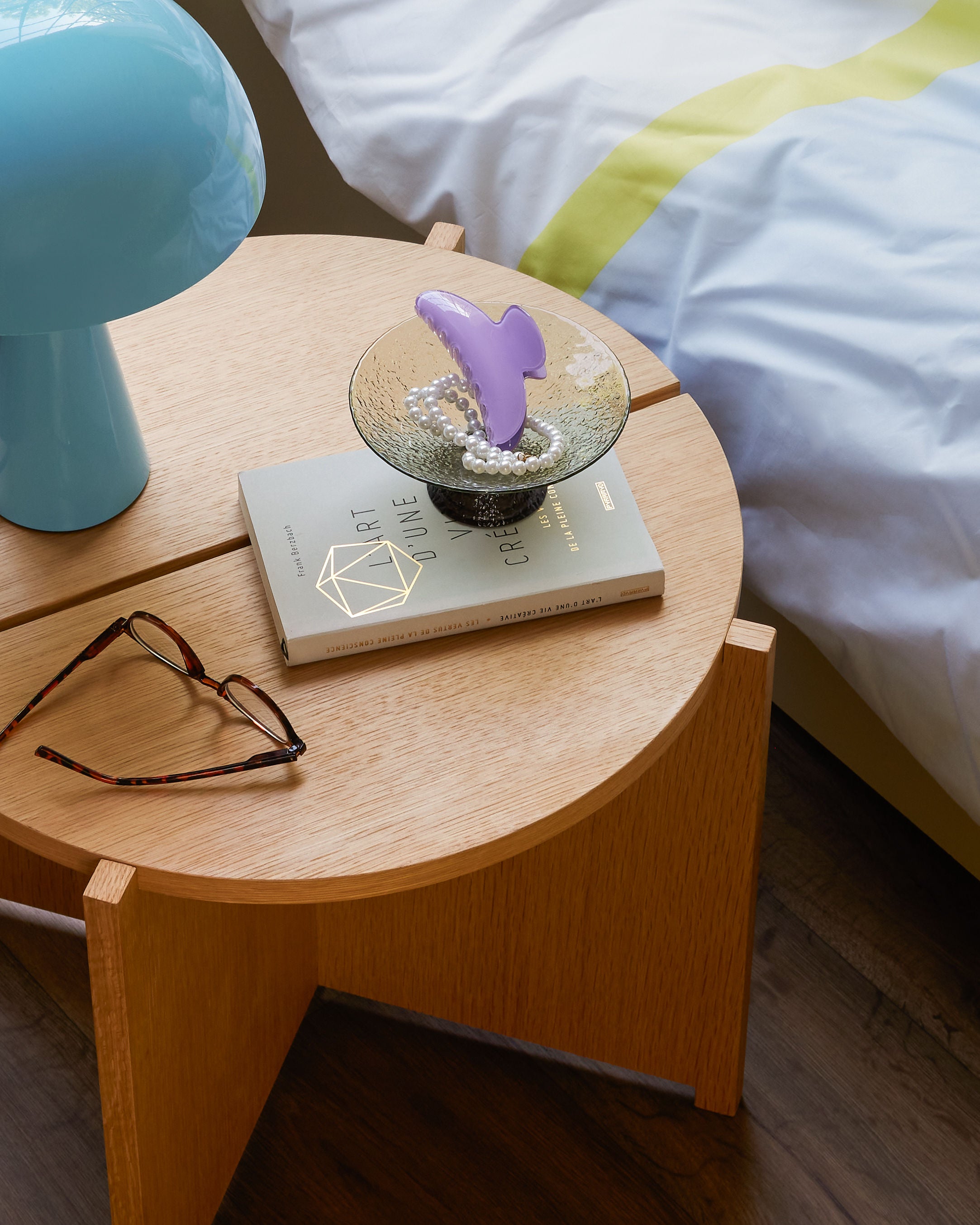 Table lamp "Mush" small light blue