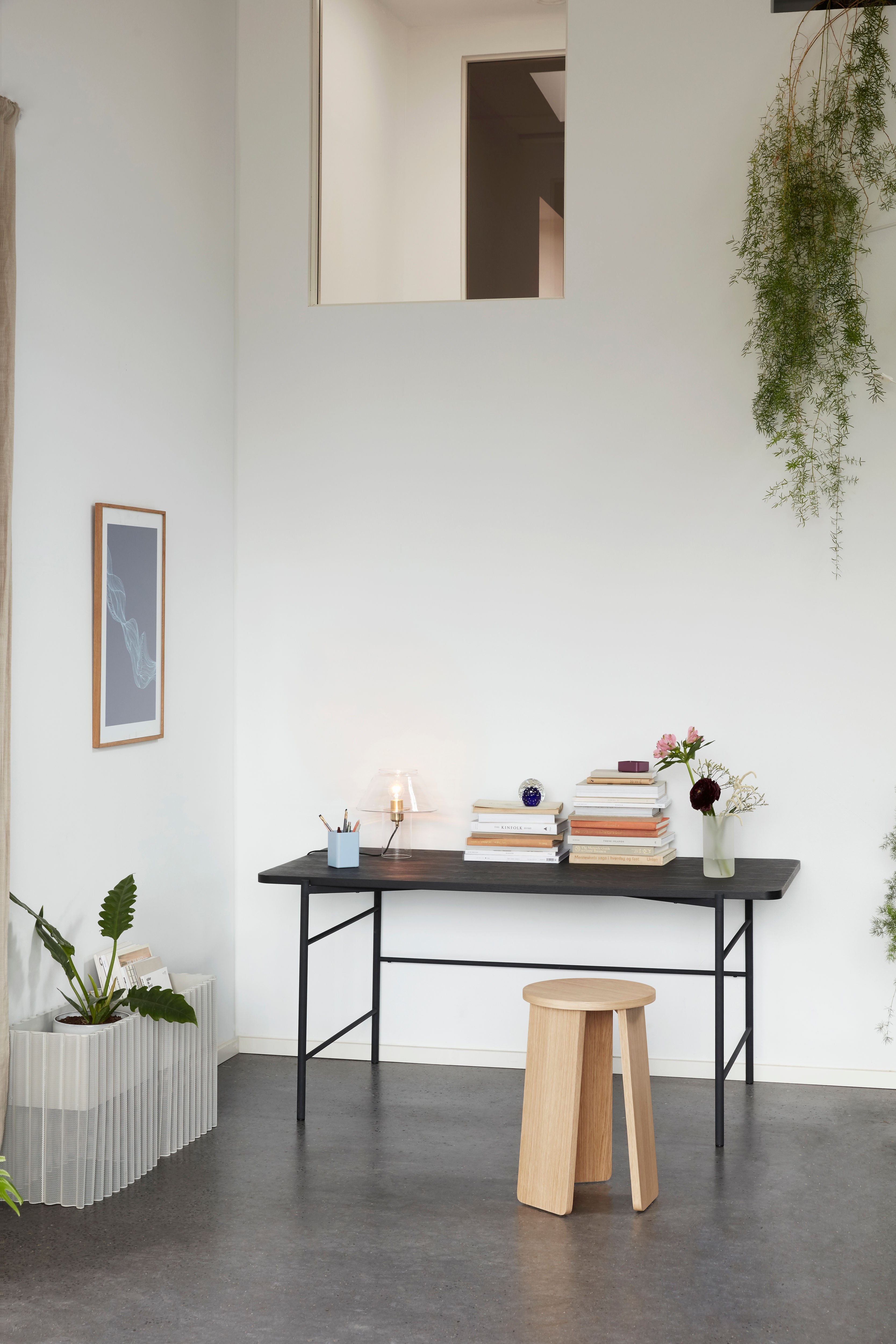 Table lamp "Gople" transparent glass brass