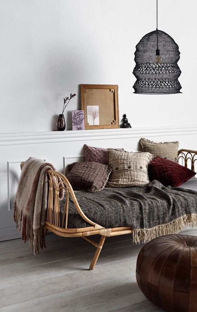 Leather stool "RUGBY" round antique brown