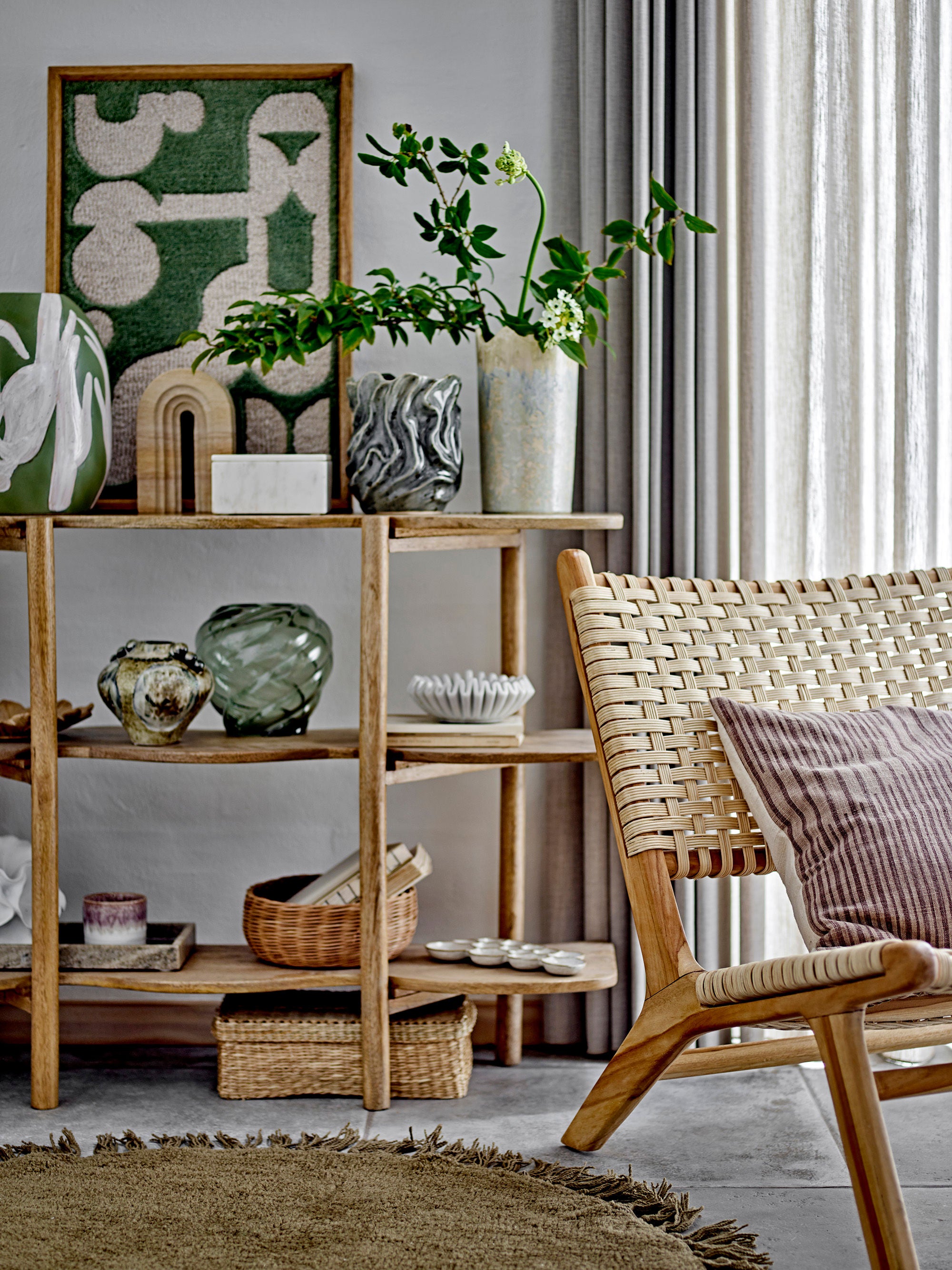 Deko-Vase "Soumia" Deko-Vase Grau Steingut