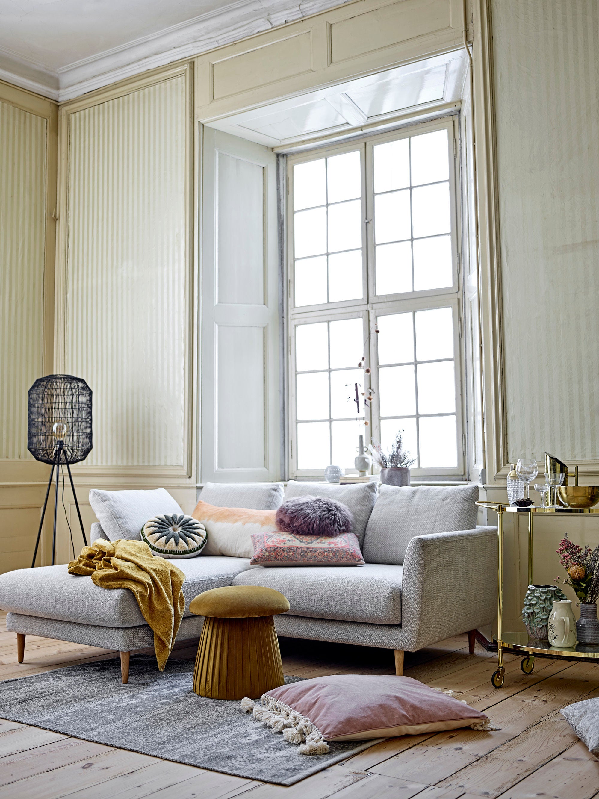 Pouf "Roberta" Braun Polyester