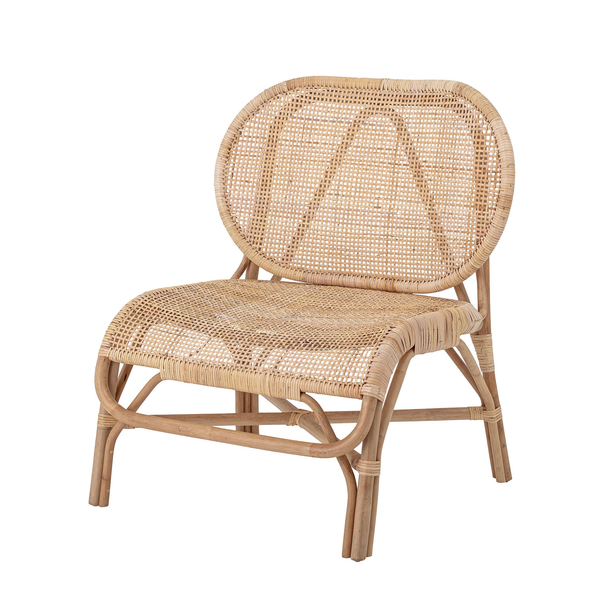 Lounge chair "Roses" natural rattan