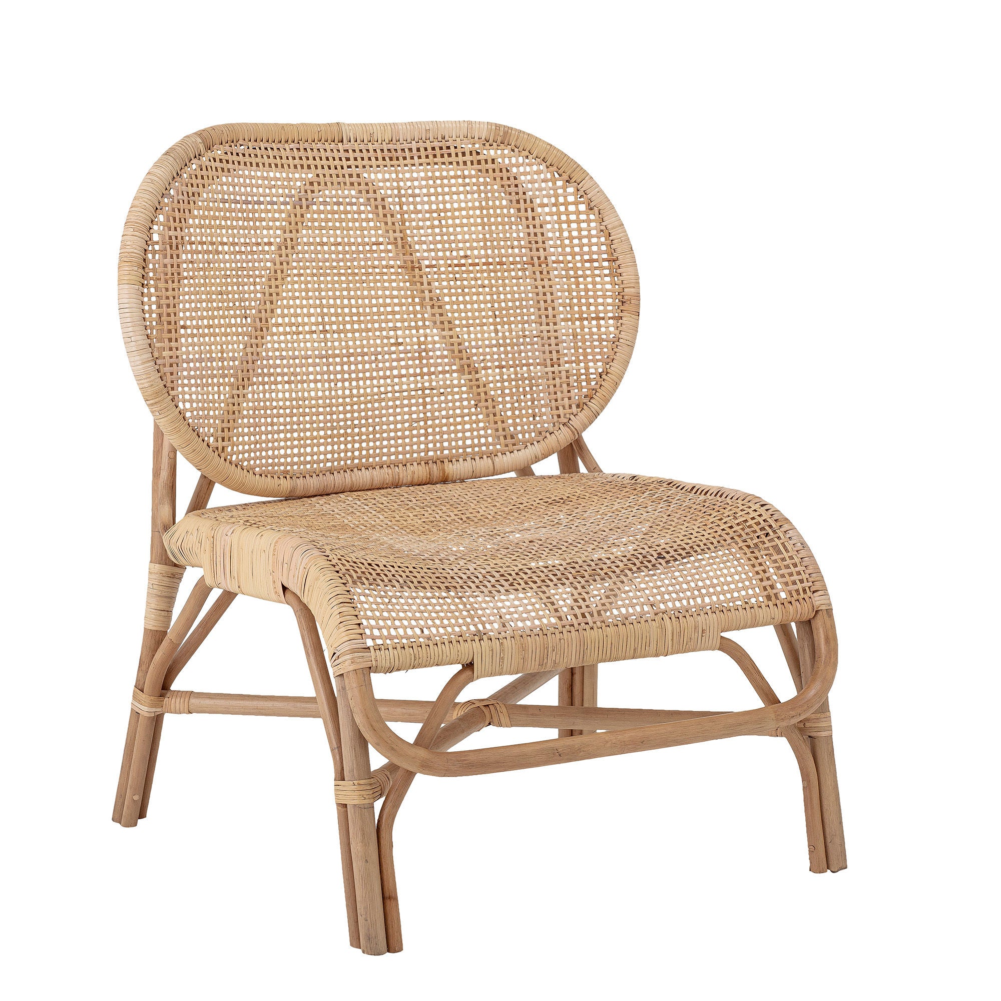 Lounge chair "Roses" natural rattan
