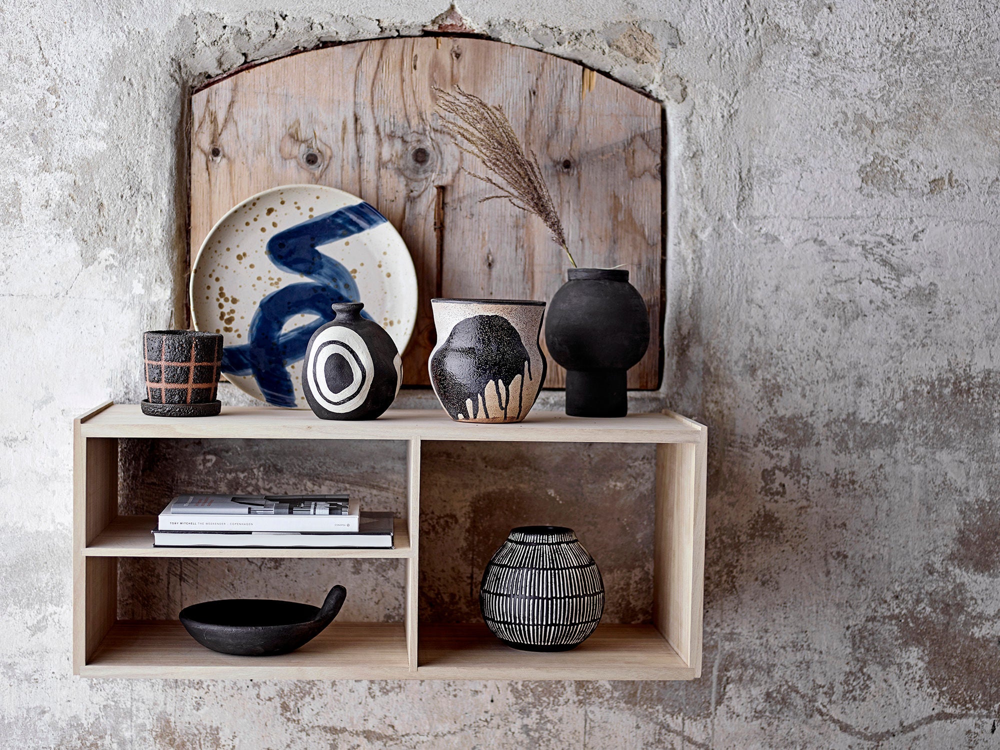 Wall decoration "Ozcar" blue stoneware