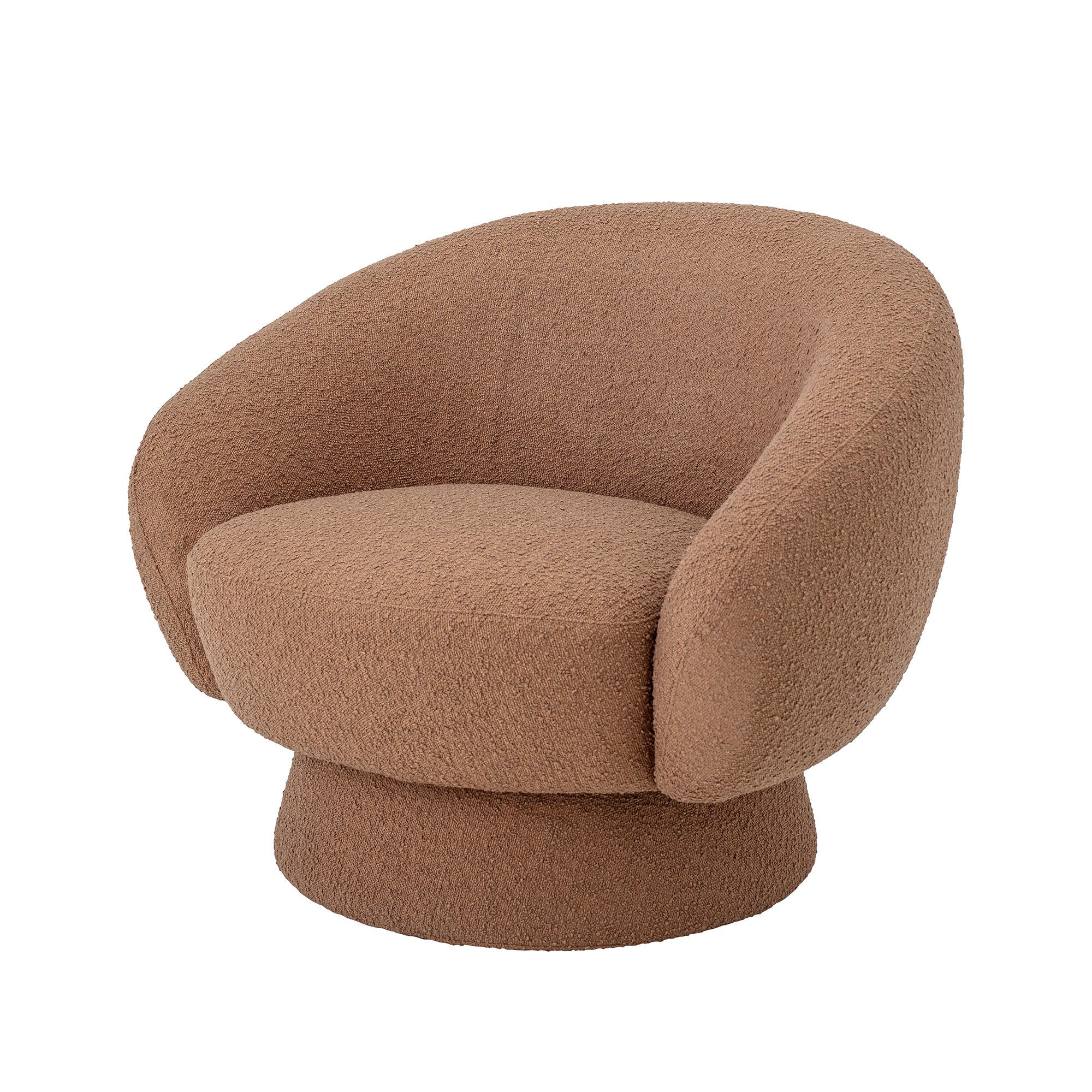Lounge chair "Ted" brown polyester