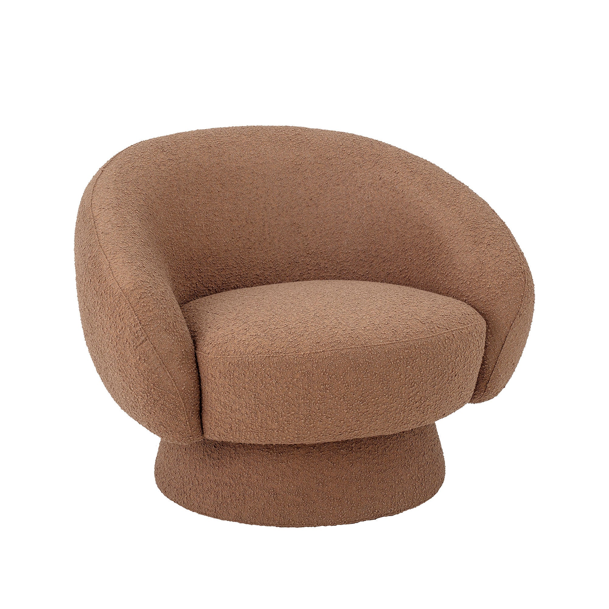 Lounge chair "Ted" brown polyester