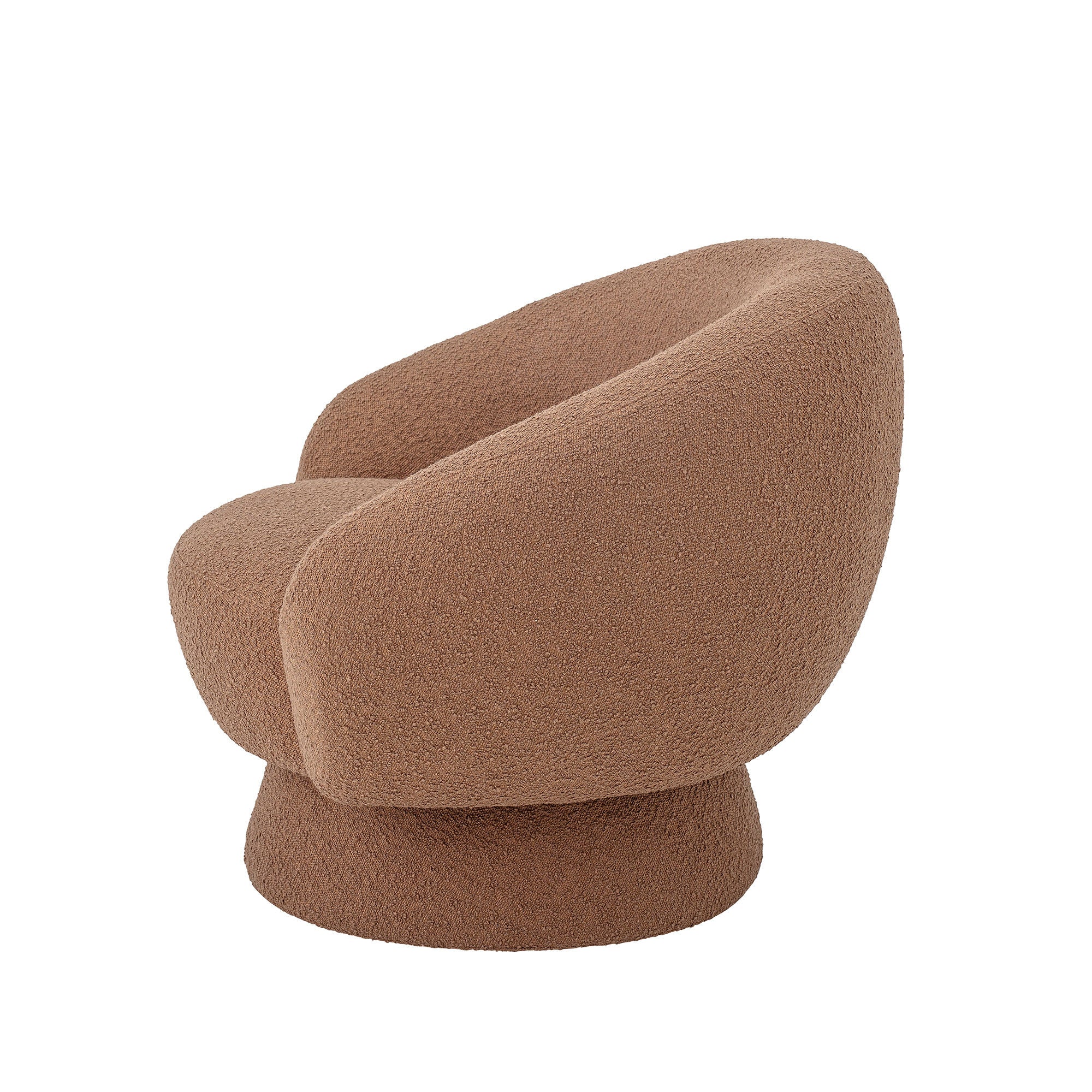 Lounge chair "Ted" brown polyester