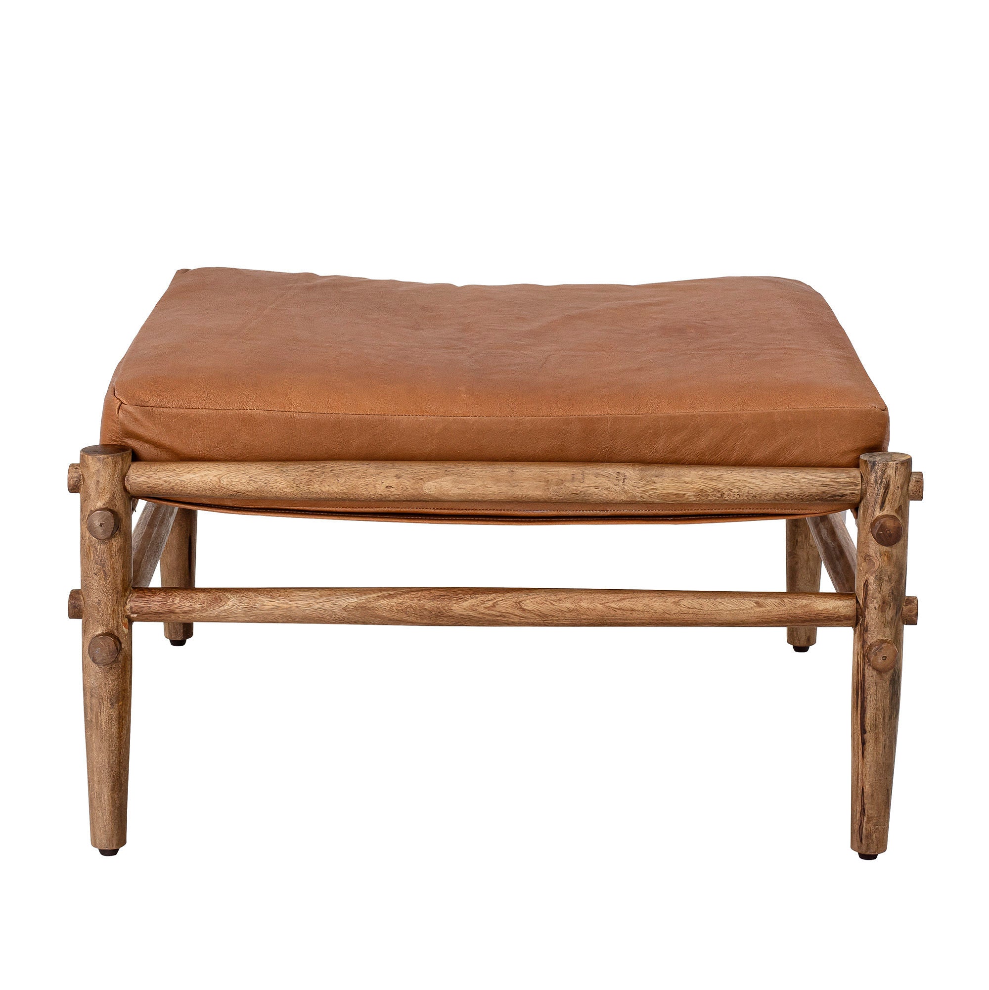 Stool "Aysia" natural leather
