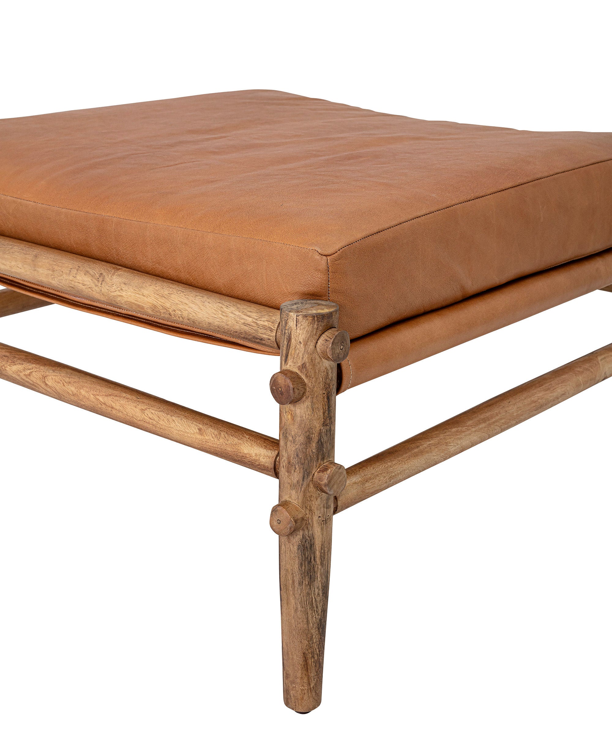 Stool "Aysia" natural leather