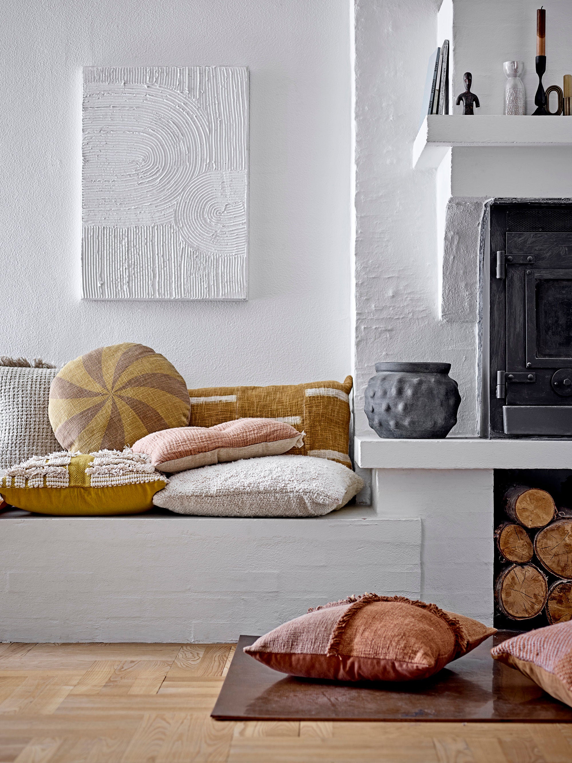 Kissen "Cea" Gelb Baumwolle