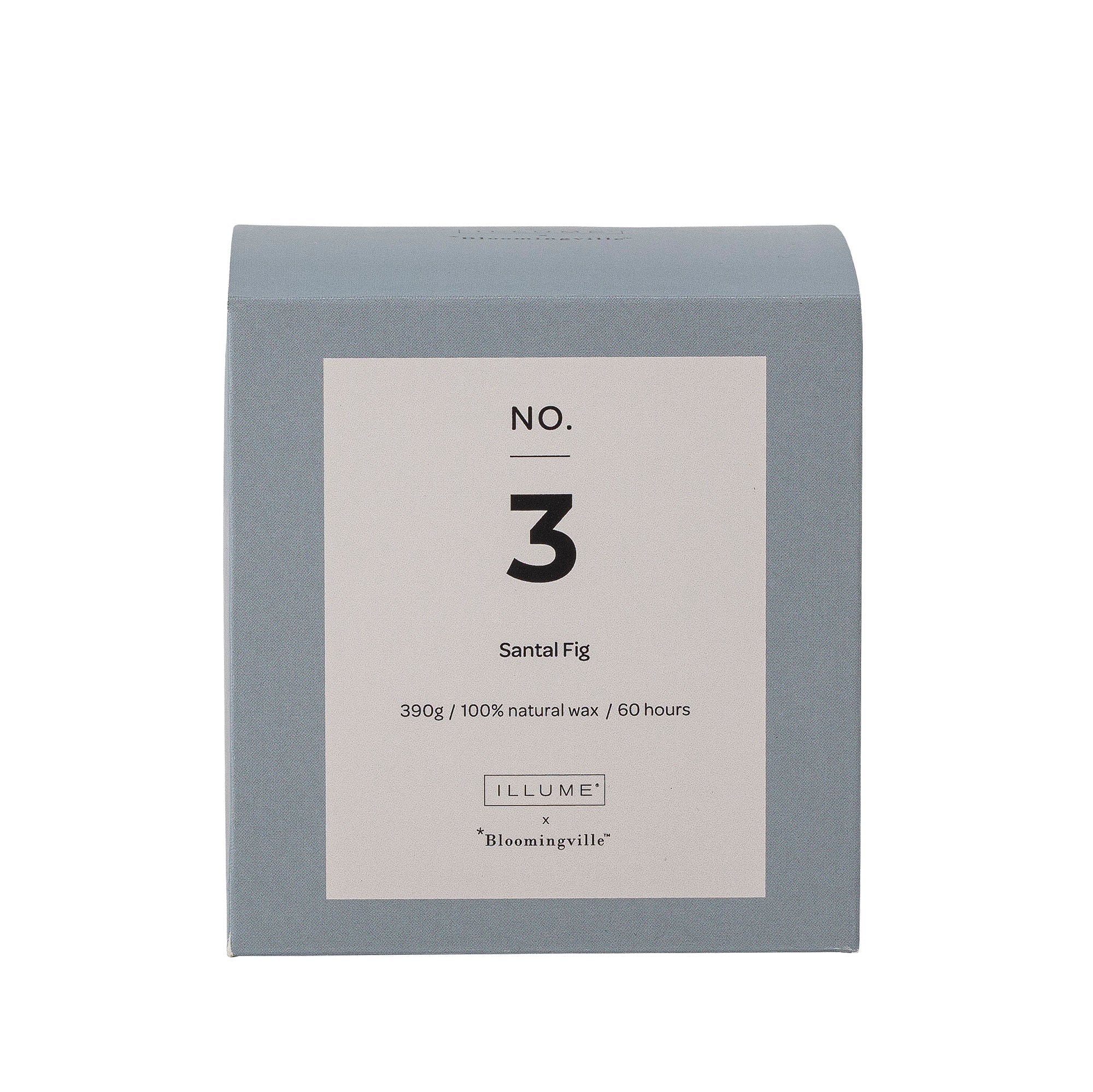 Duftkerze NO. 3 "Santal Fig" Blau Natürliches Wachs