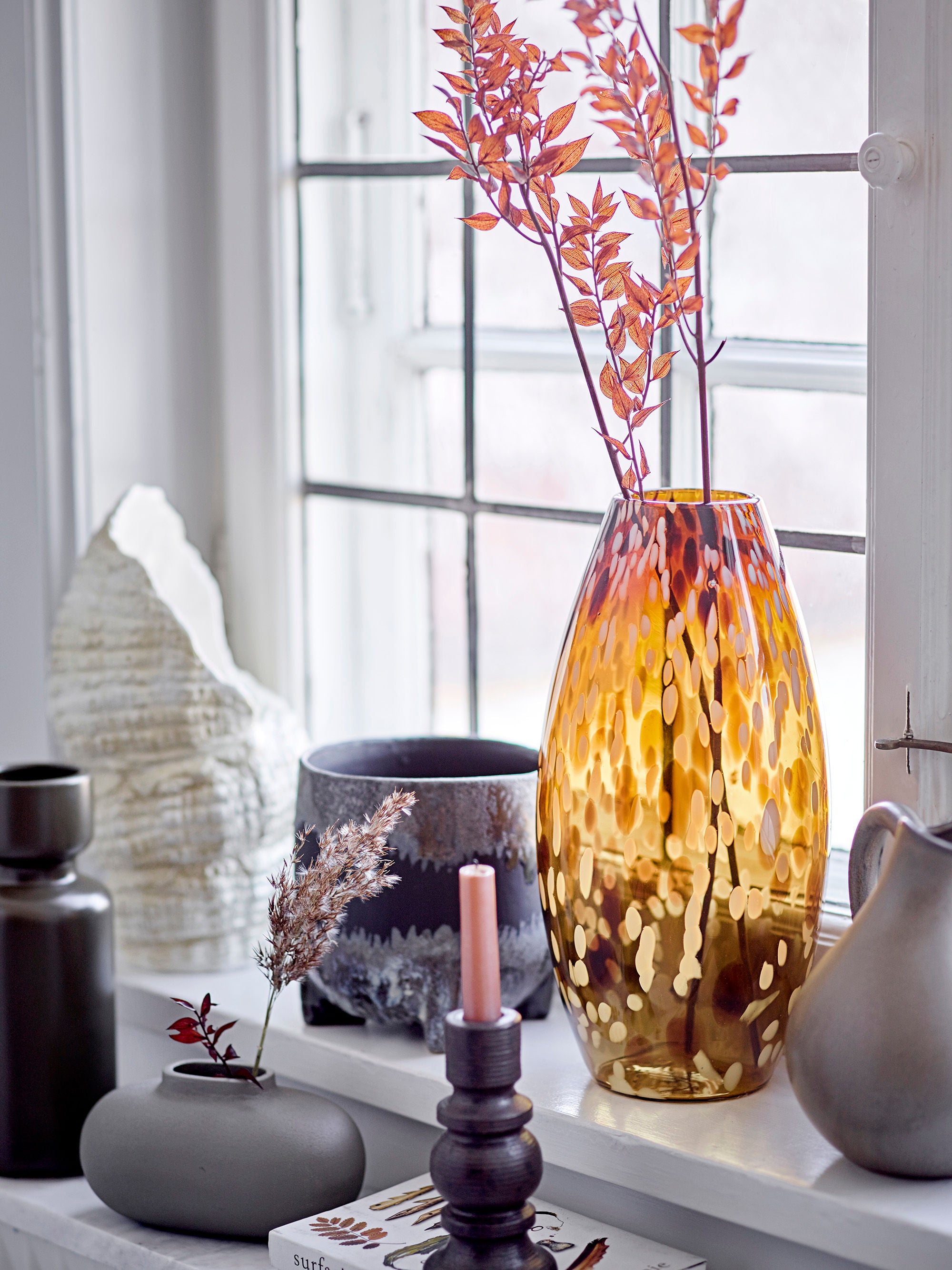 Vase "Daraz" Braun Glas