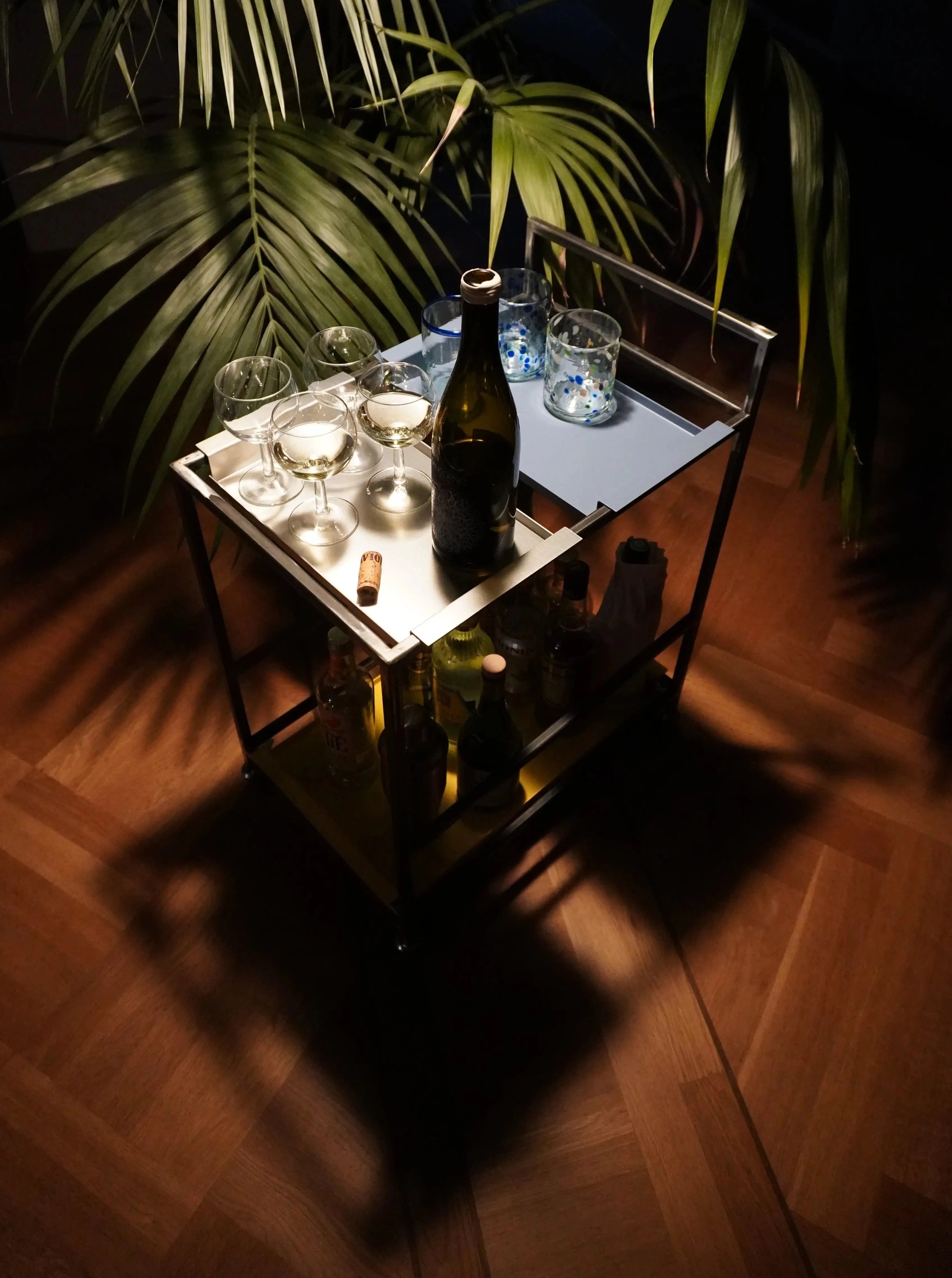 hans objects SET - Bar- und Servierwagen FRIDA mit Tabletts CARLA