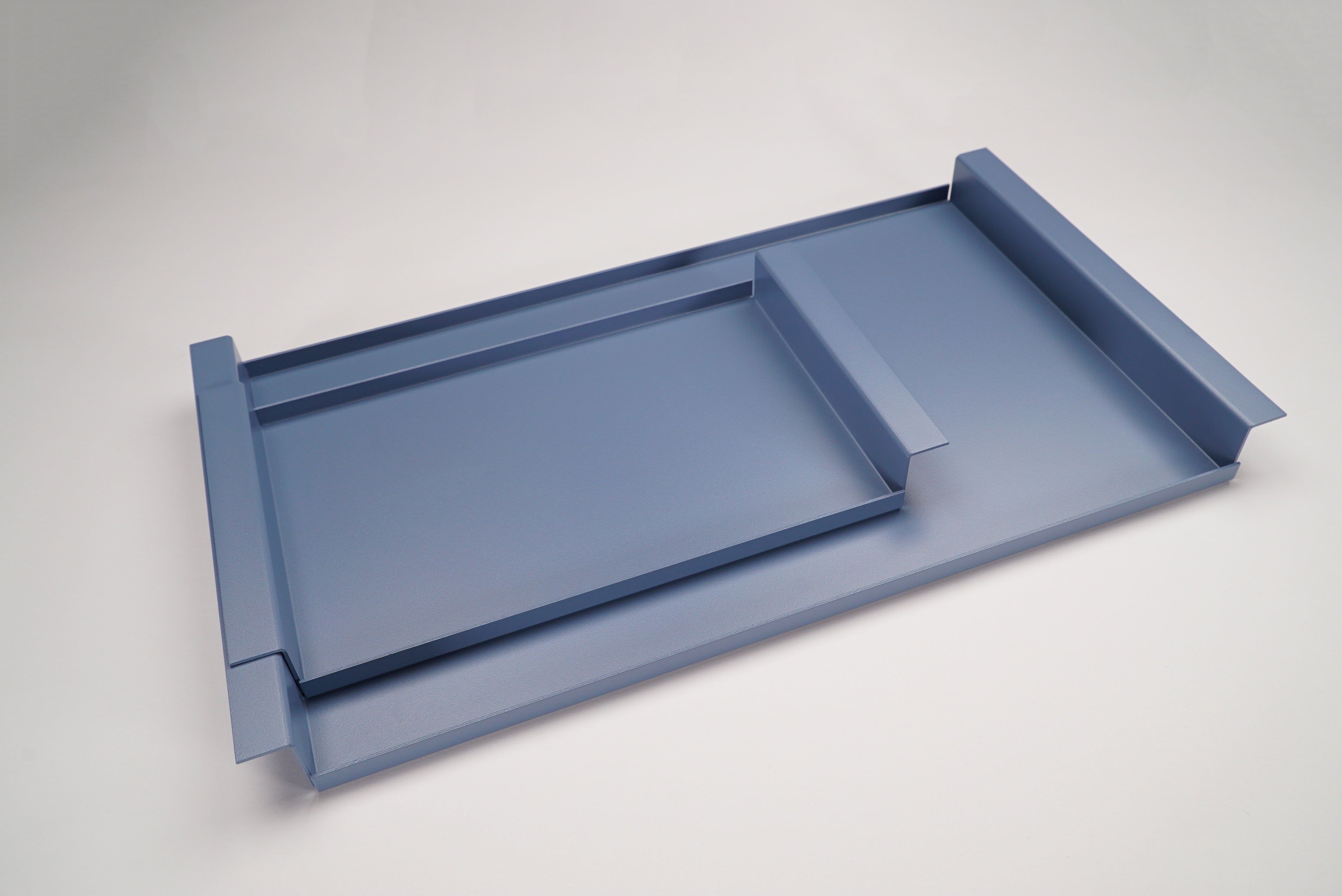 Tray "CARLA" metal dove blue