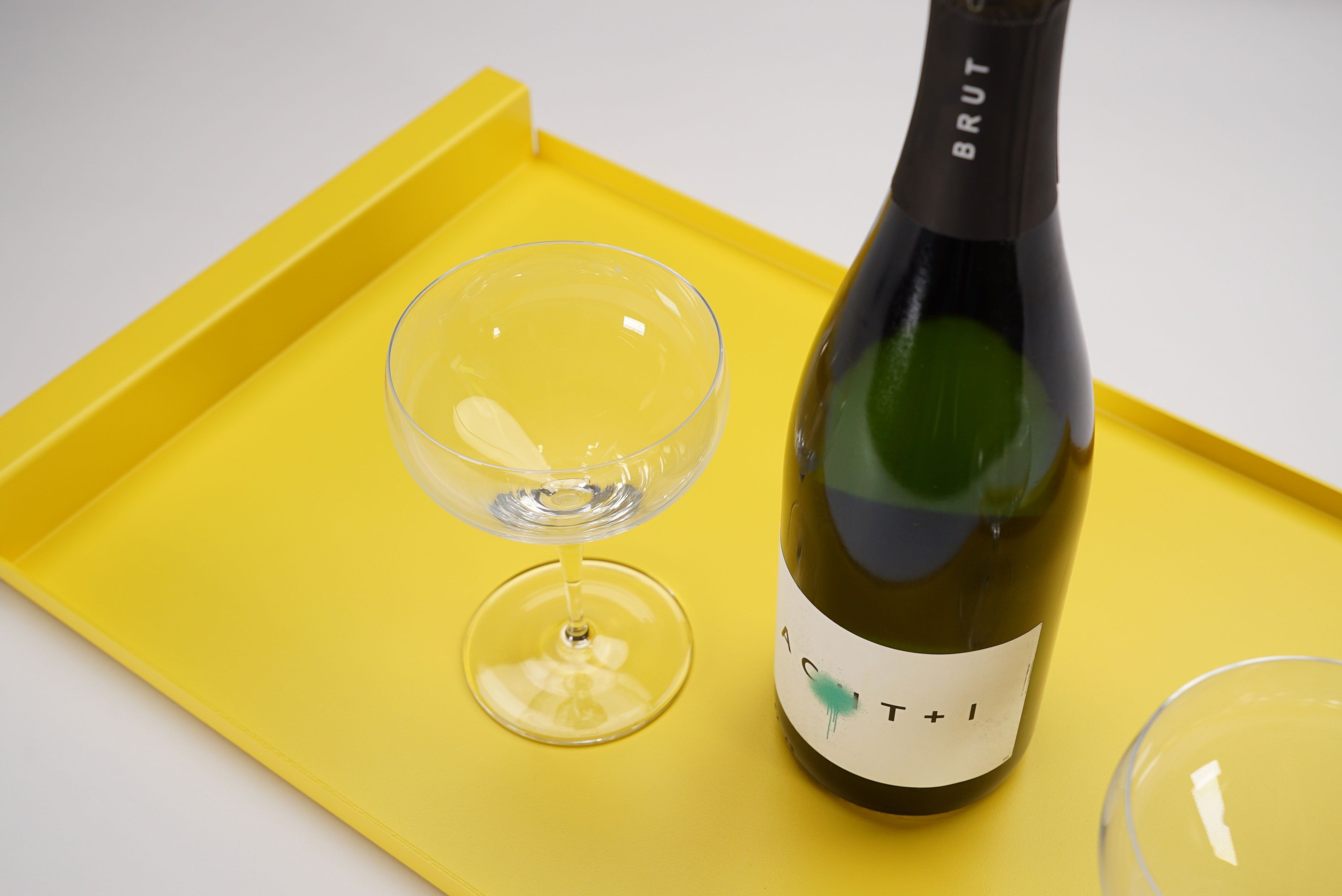 Tray "CARLA" metal zinc yellow