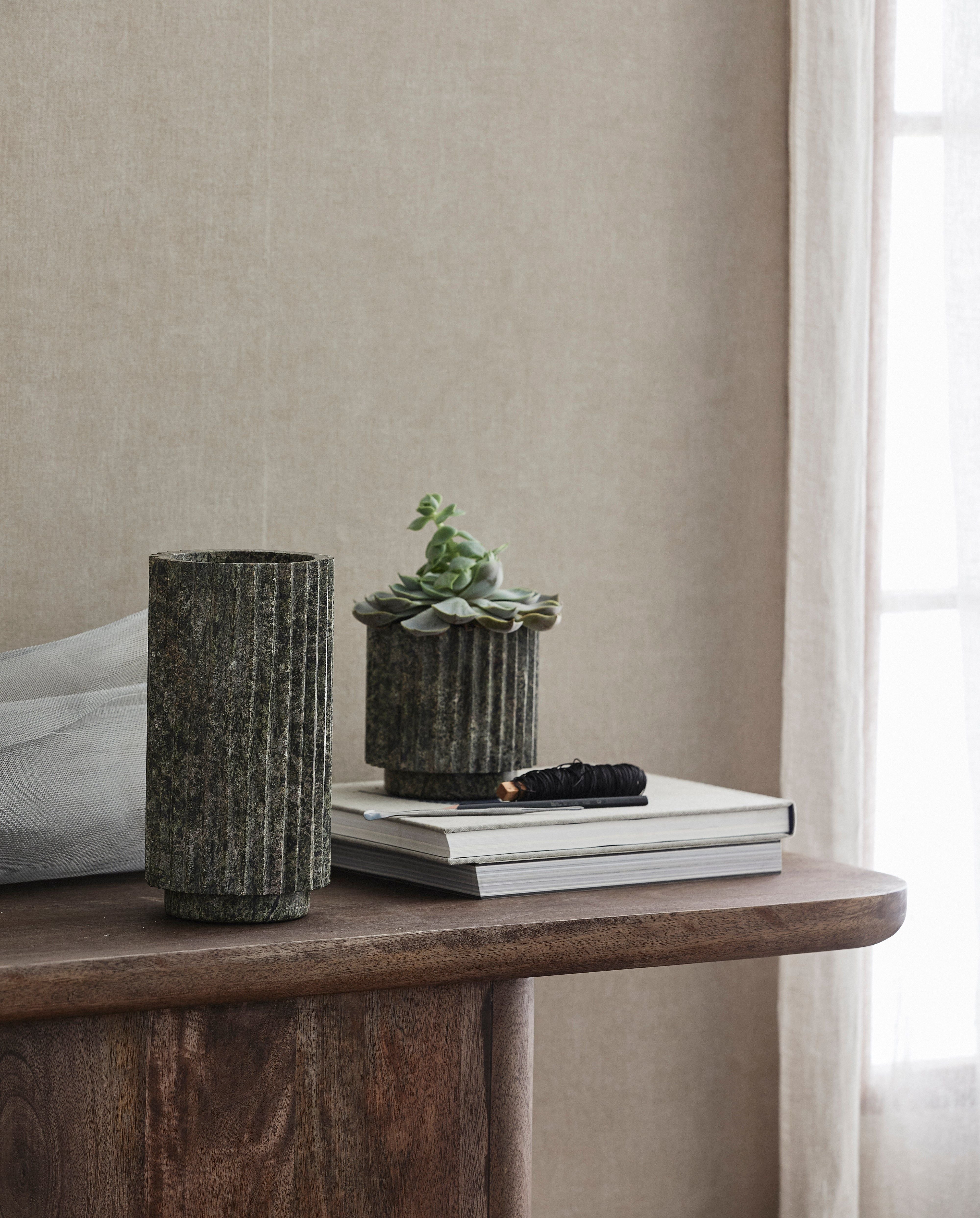 Vase "LOON" Grün Marmor