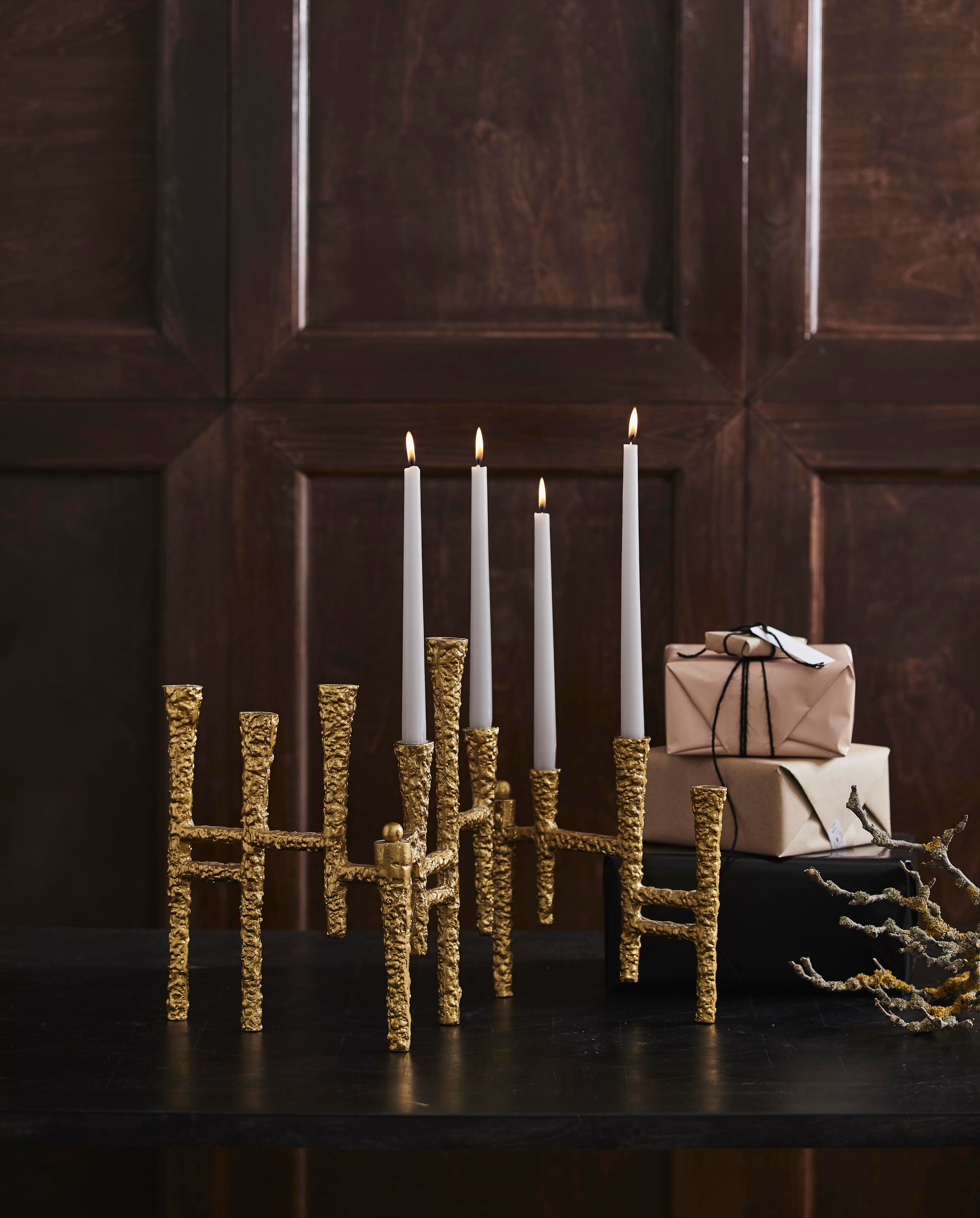 Candlestick "VAILA" Nine Candles Gold