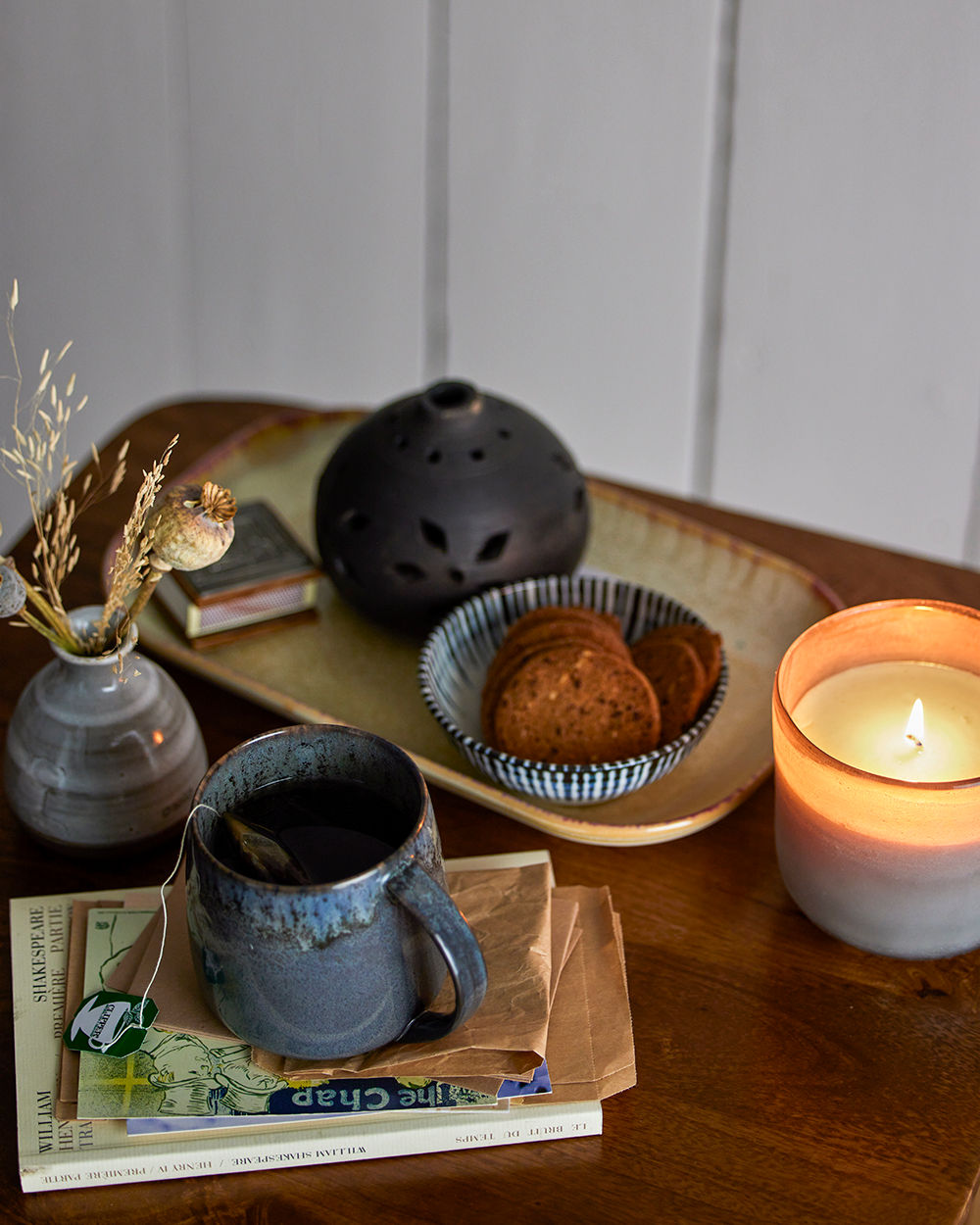 Duftkerze NO. 3 "Santal Fig" Blau Natürliches Wachs