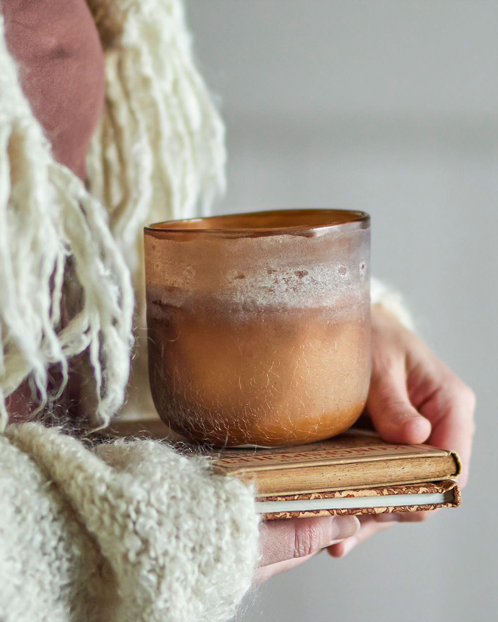 Scented Candle NO. 5 "Sea Salt" Brown Natural Wax