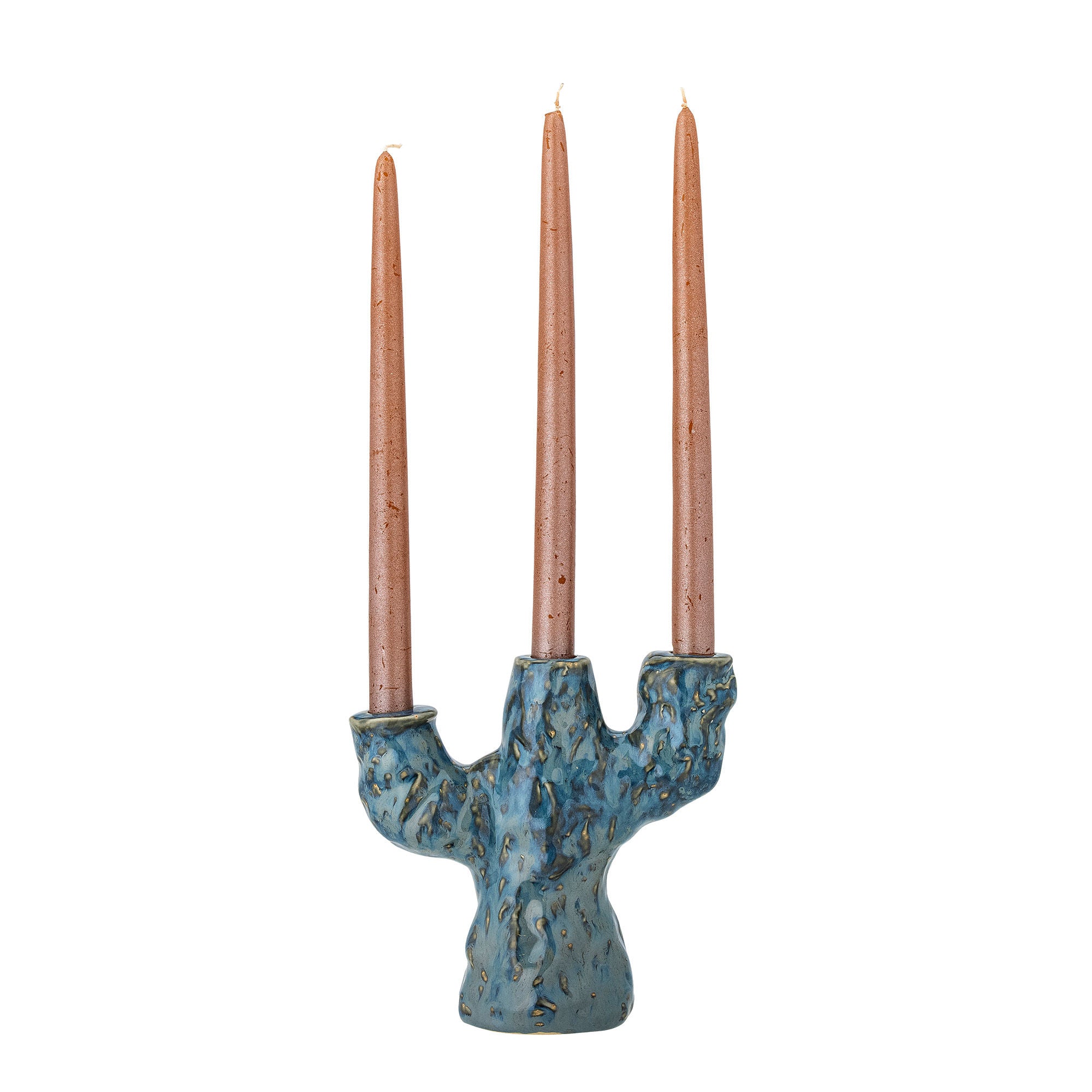 Candle holder "Tahoka" blue ceramic